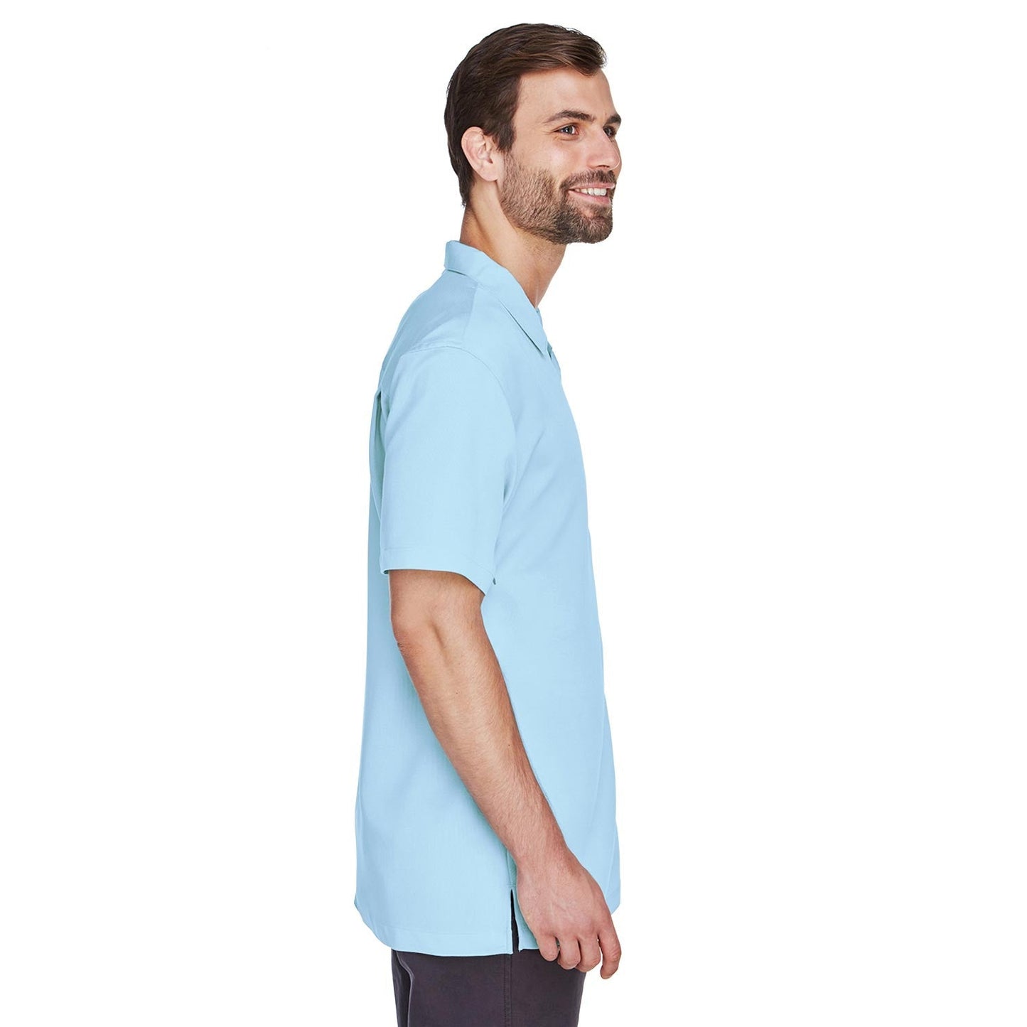 Black Button Up Shirts - Harriton - Cord Fabric