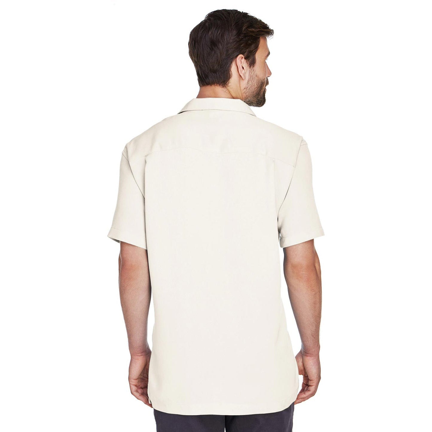 Black Button Up Shirts - Harriton - Cord Fabric