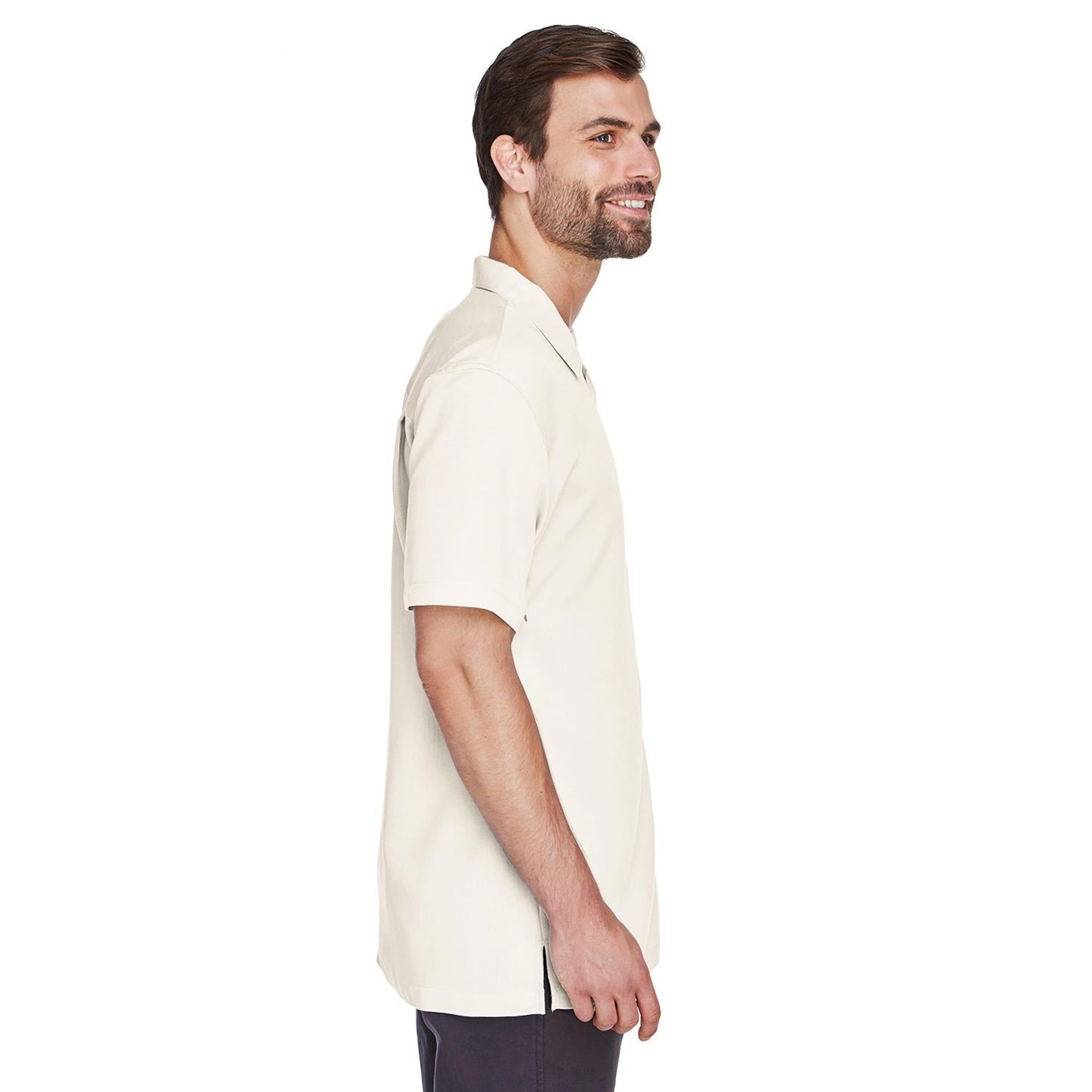 Black Button Up Shirts - Harriton - Cord Fabric