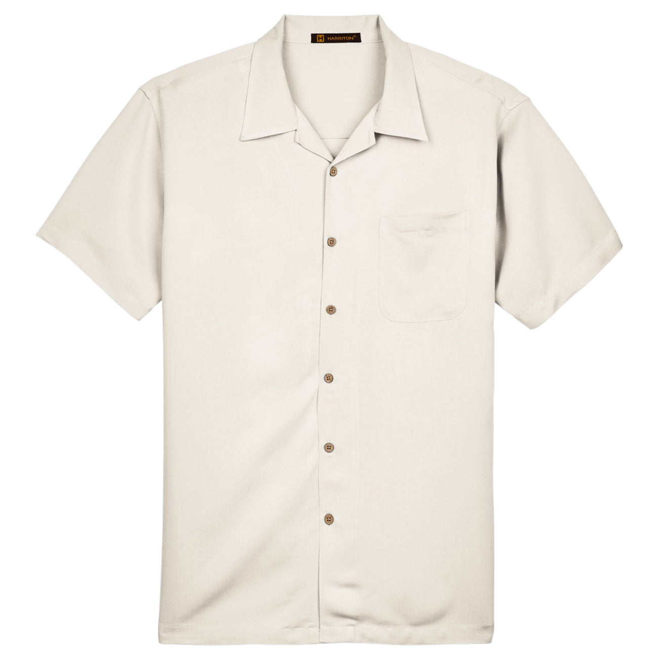 Black Button Up Shirts - Harriton - Cord Fabric