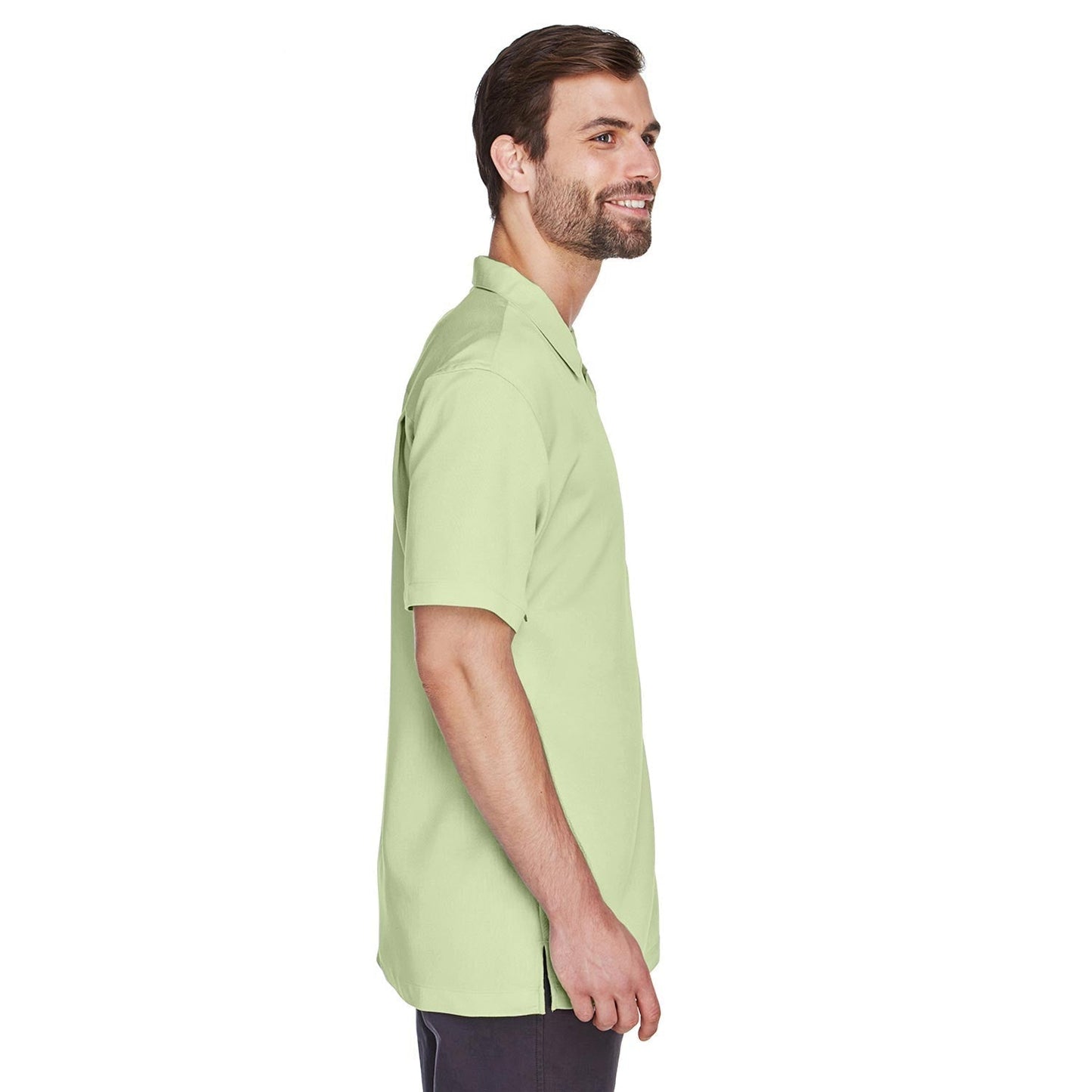 Black Button Up Shirts - Harriton - Cord Fabric