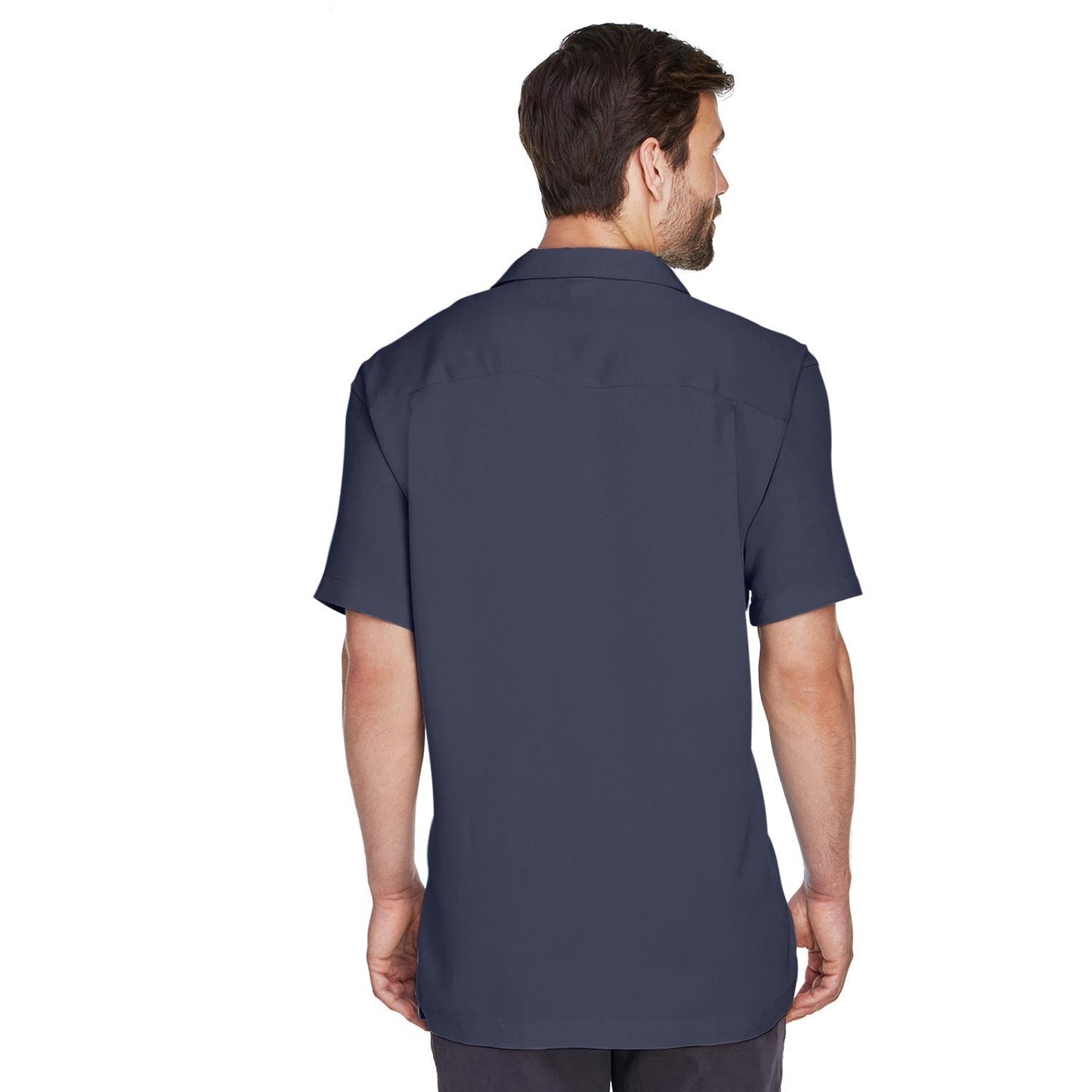 Black Button Up Shirts - Harriton - Cord Fabric