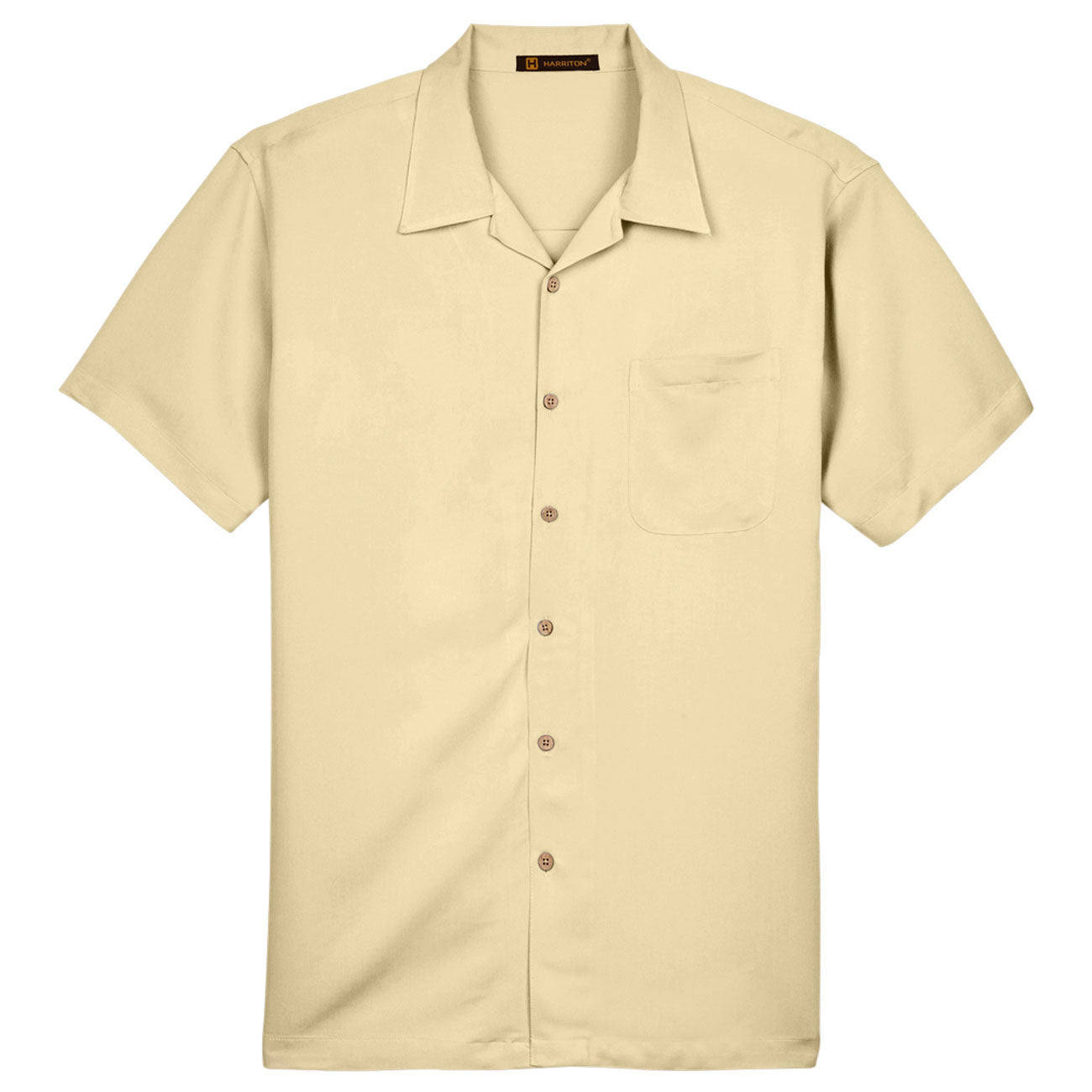 Black Button Up Shirts - Harriton - Cord Fabric