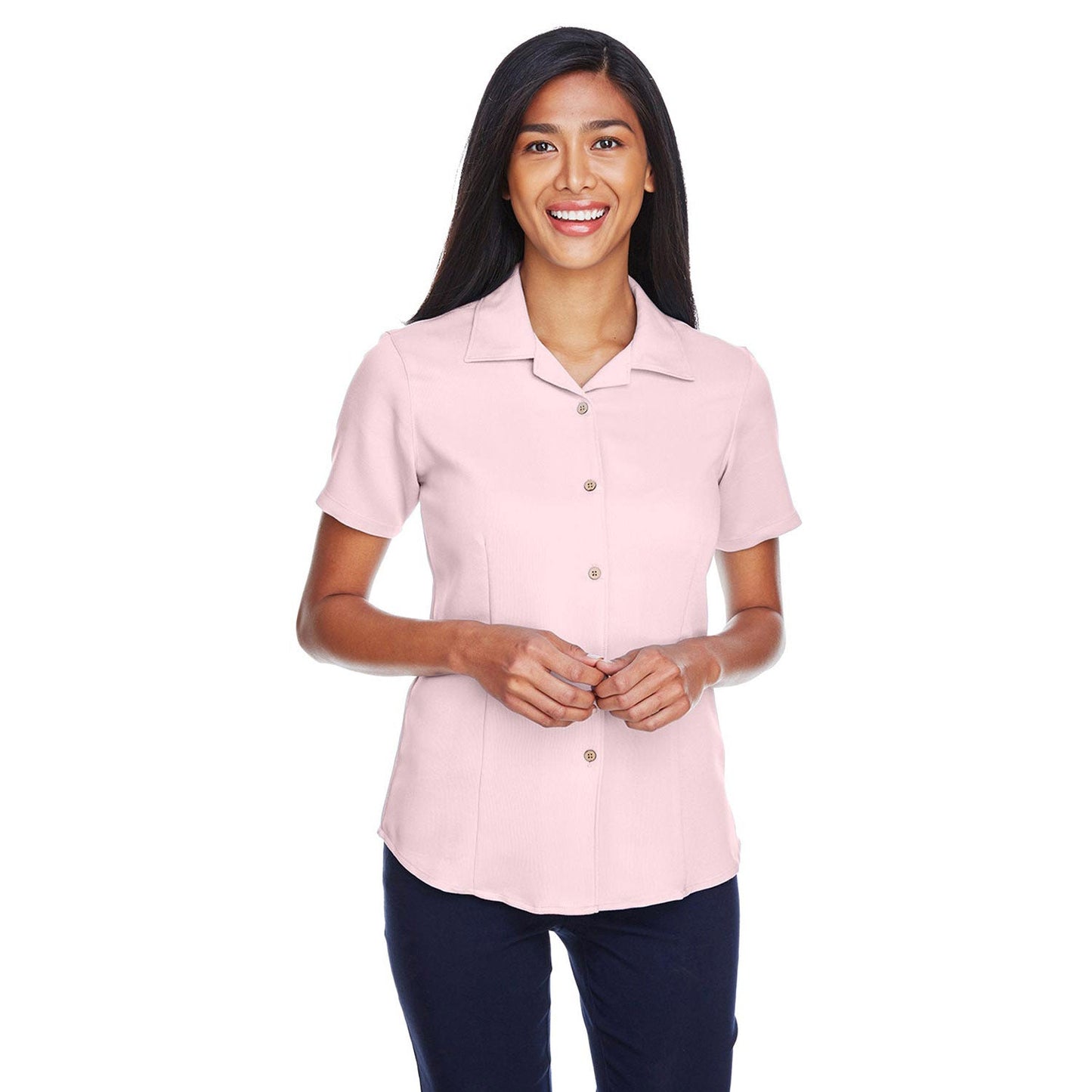 Black Button Up Shirts - Harriton - Stylish Fabric