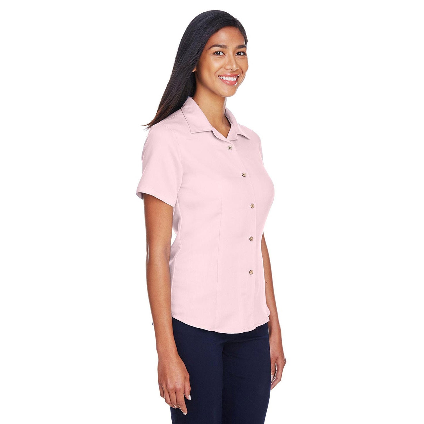 Black Button Up Shirts - Harriton - Stylish Fabric