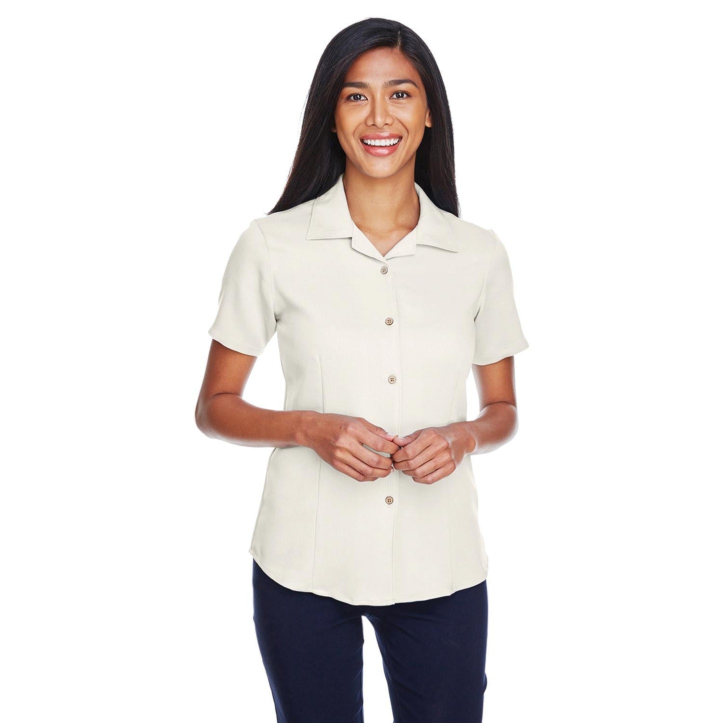 Black Button Up Shirts - Harriton - Stylish Fabric