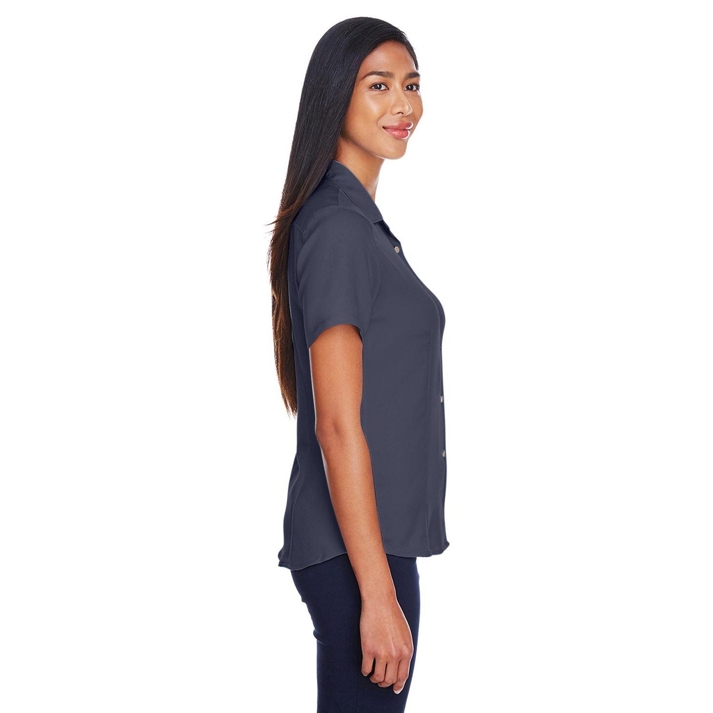 Black Button Up Shirts - Harriton - Stylish Fabric