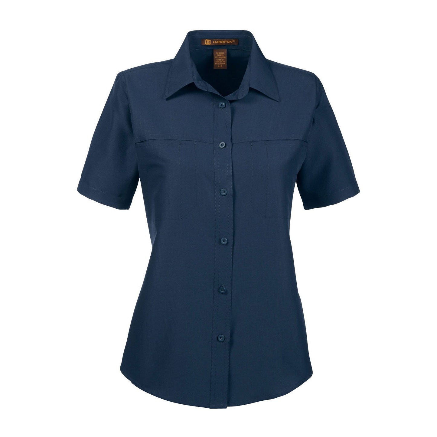 Black Button Up Shirts - Harriton - Short Sleeve Performance
