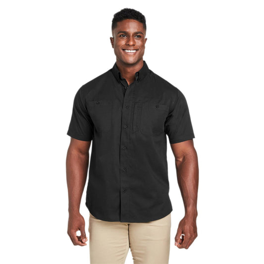 Black Button Up Shirt - Harriton - Wrinkle Resistant