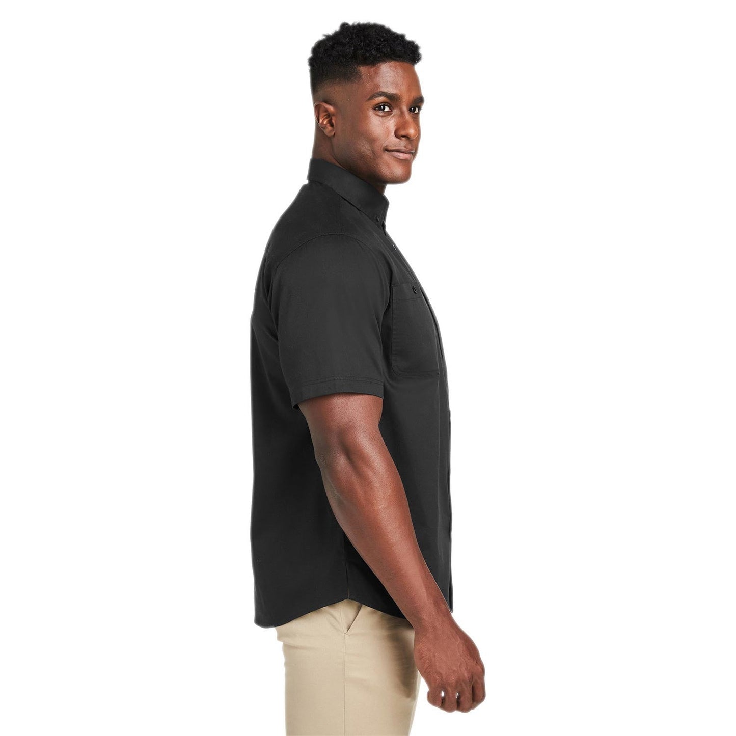 Black Button Up Shirt - Harriton - Wrinkle Resistant