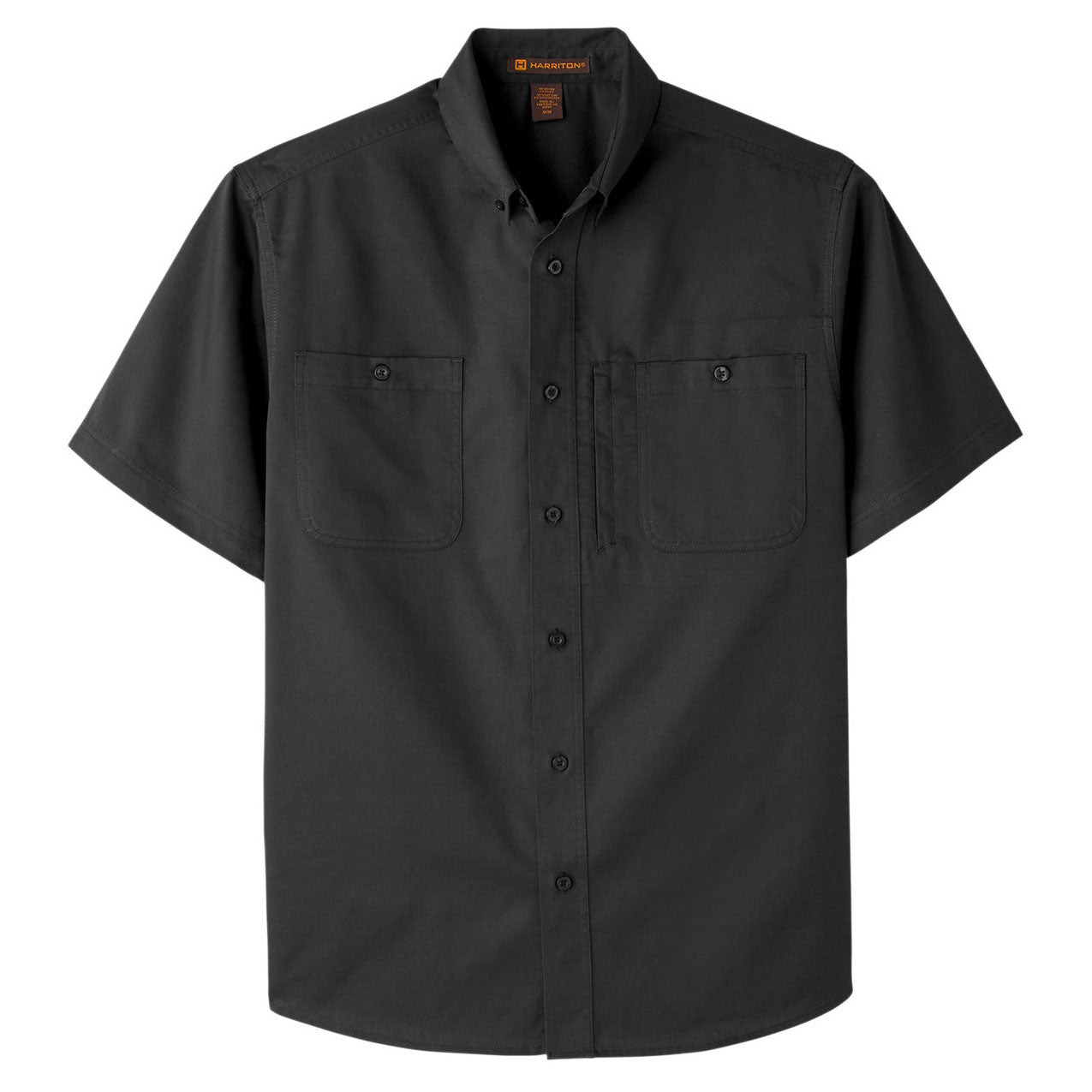 Black Button Up Shirt - Harriton - Wrinkle Resistant