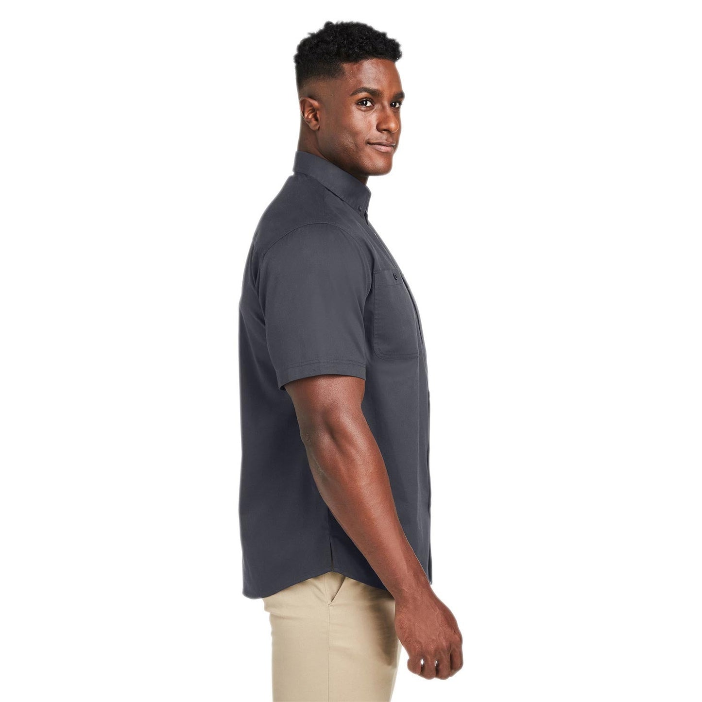 Black Button Up Shirt - Harriton - Wrinkle Resistant