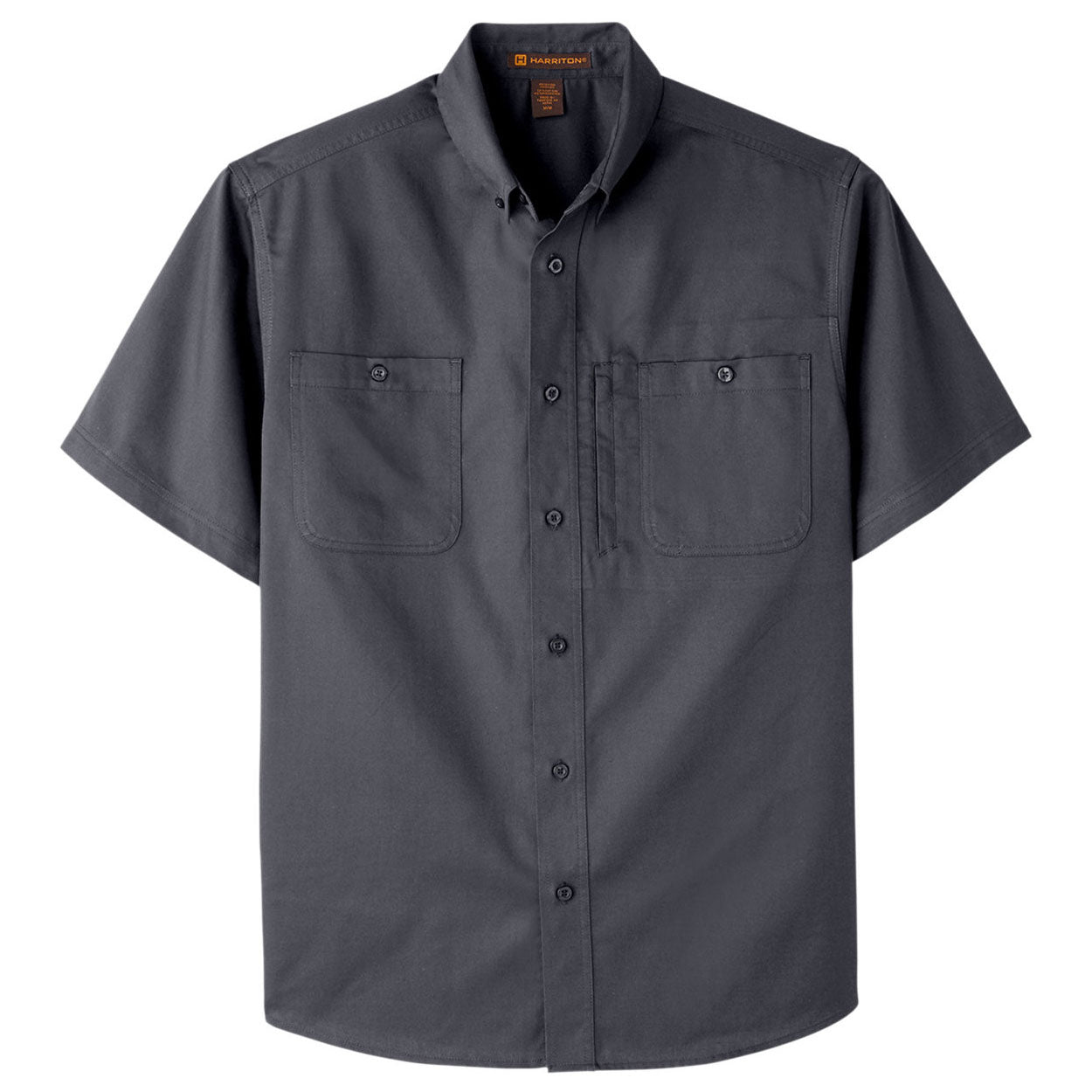 Black Button Up Shirt - Harriton - Wrinkle Resistant
