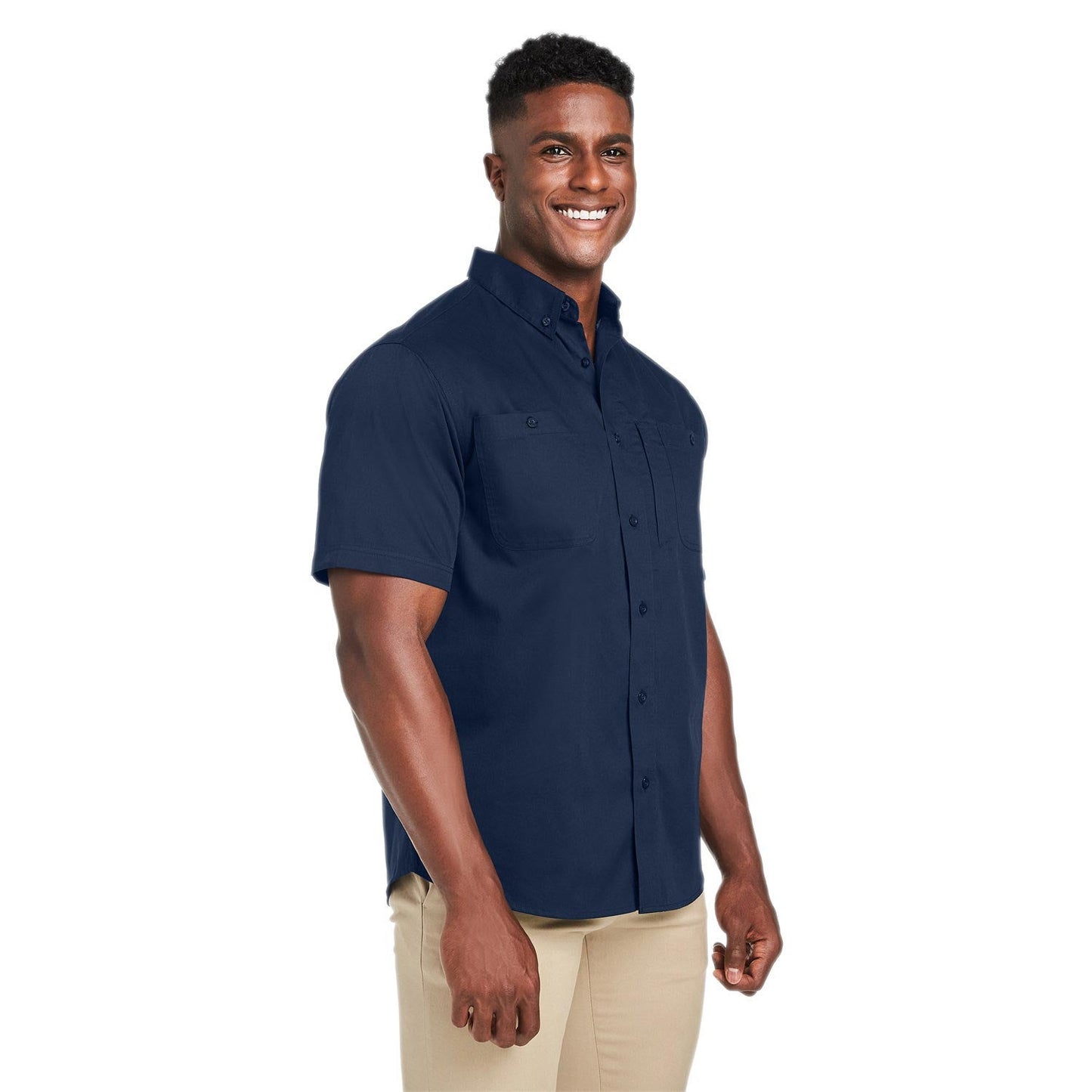Black Button Up Shirt - Harriton - Wrinkle Resistant