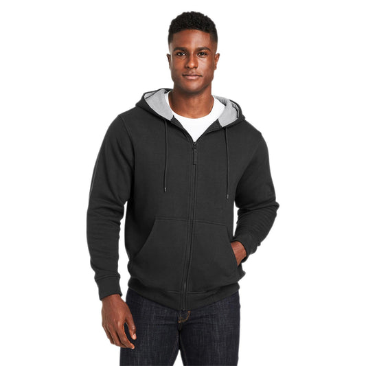 Black Sweatshirt - Harriton - Lined Heavyweight Comfort