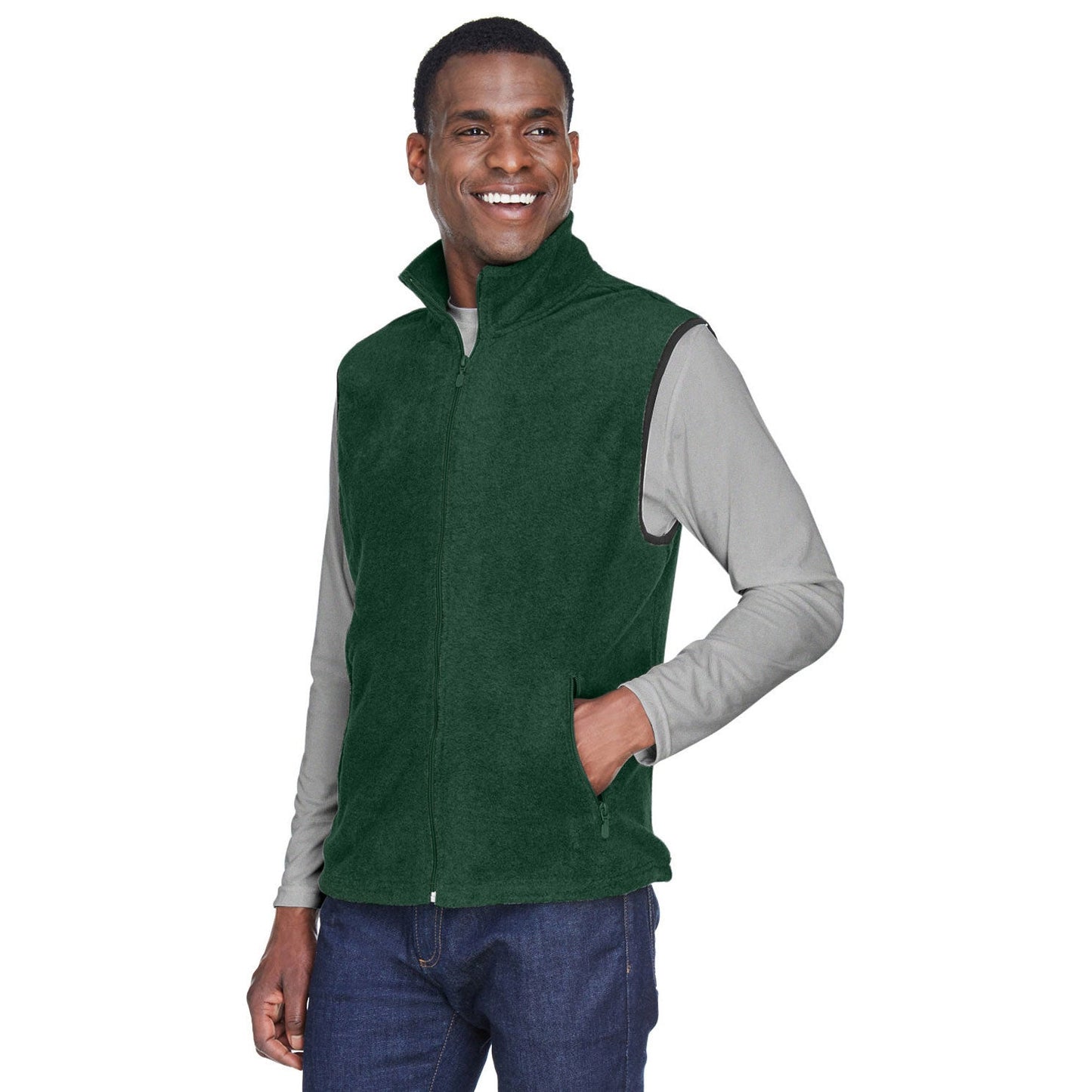 Black Vests - Harriton - Soft Polyester Fleece