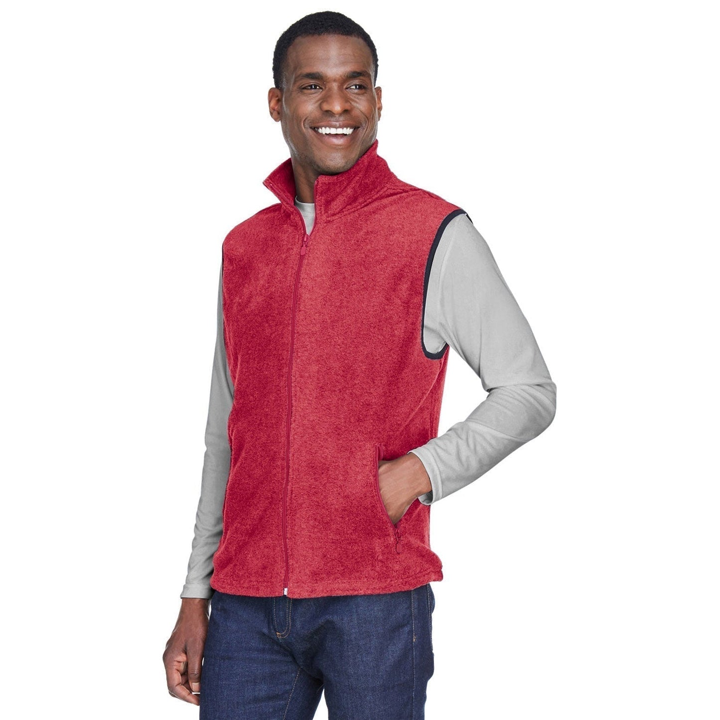 Black Vests - Harriton - Soft Polyester Fleece