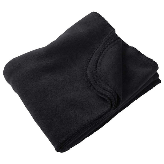 Black Fleece Blanket - Harriton - Pill-Free Soft