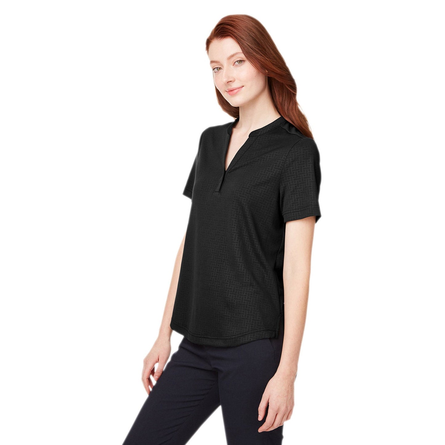 Black Henley Shirts - North End - Recycled Fabric