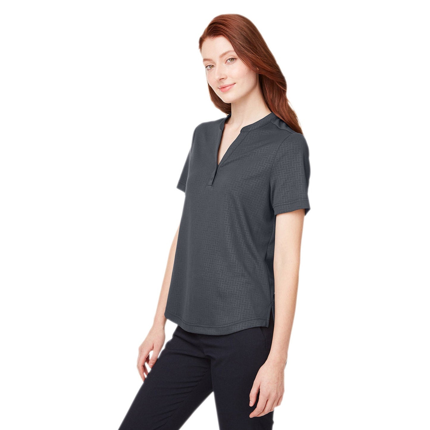 Black Henley Shirts - North End - Recycled Fabric