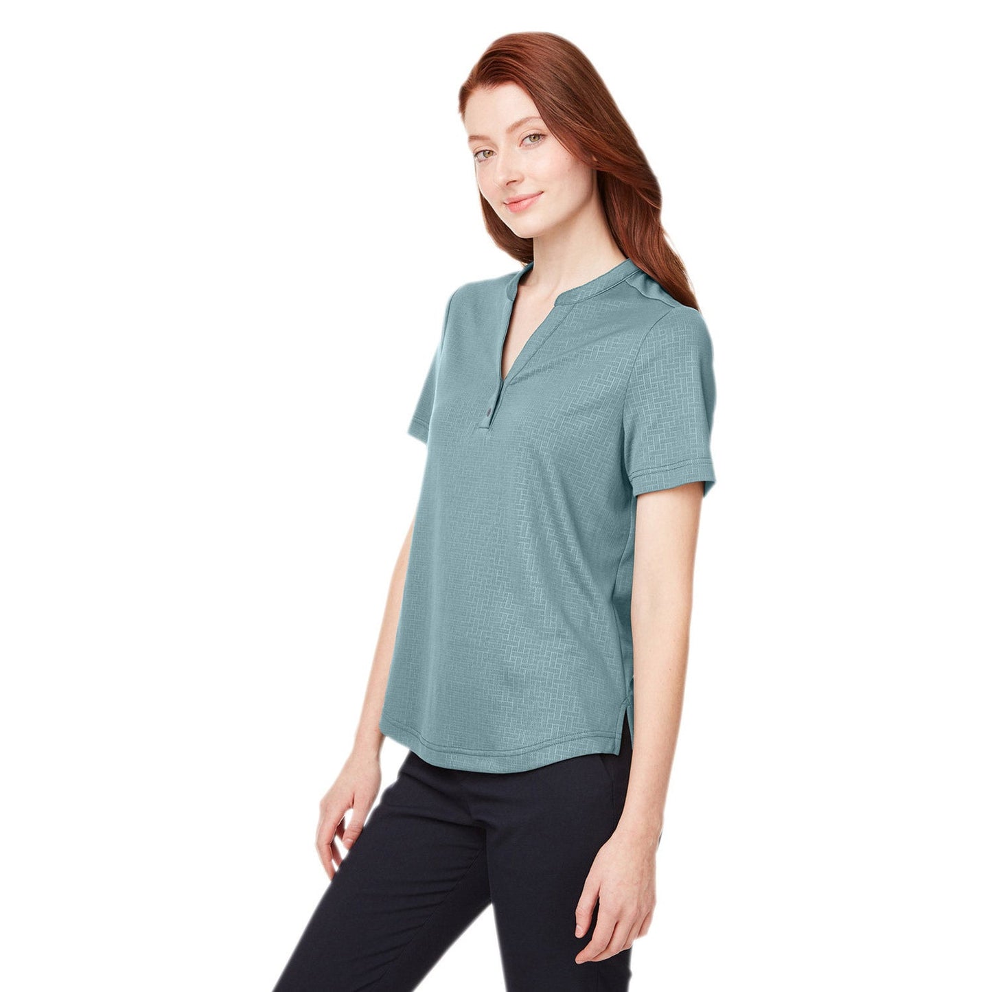 Black Henley Shirts - North End - Recycled Fabric