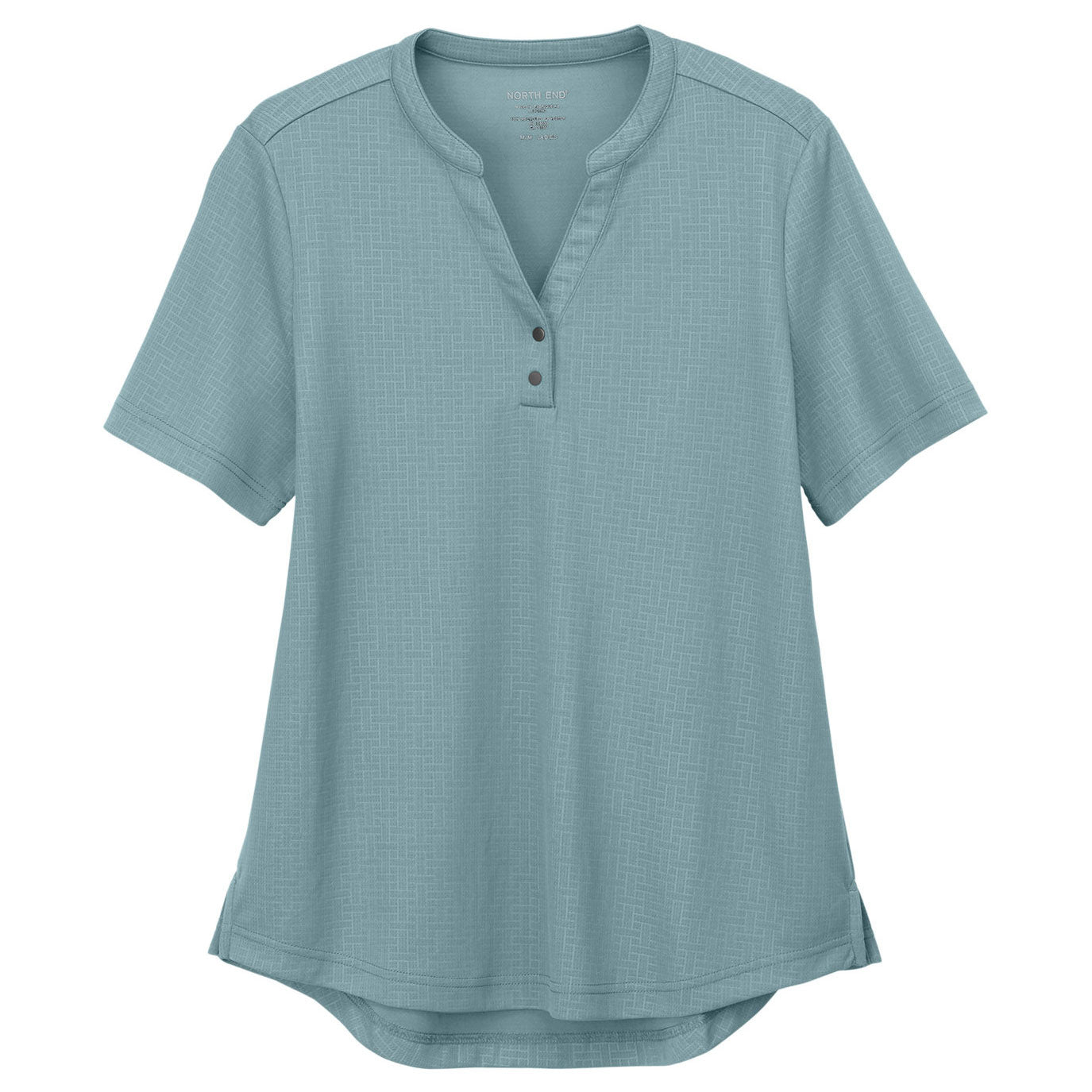 Black Henley Shirts - North End - Recycled Fabric