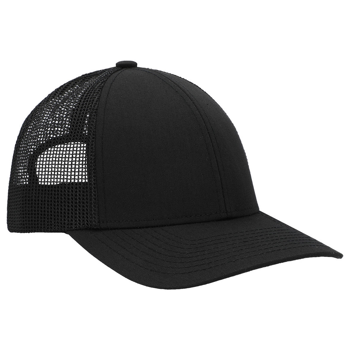 Black/White/Black Ball Cap - Pacific Headwear - Low-Pro Trucker