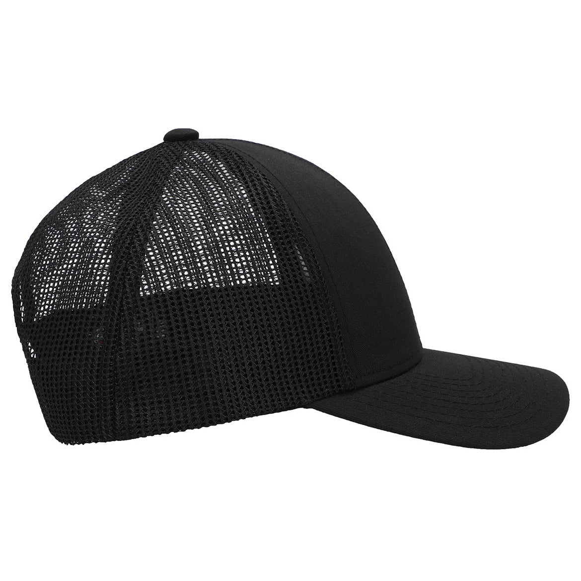 Black/White/Black Ball Cap - Pacific Headwear - Low-Pro Trucker