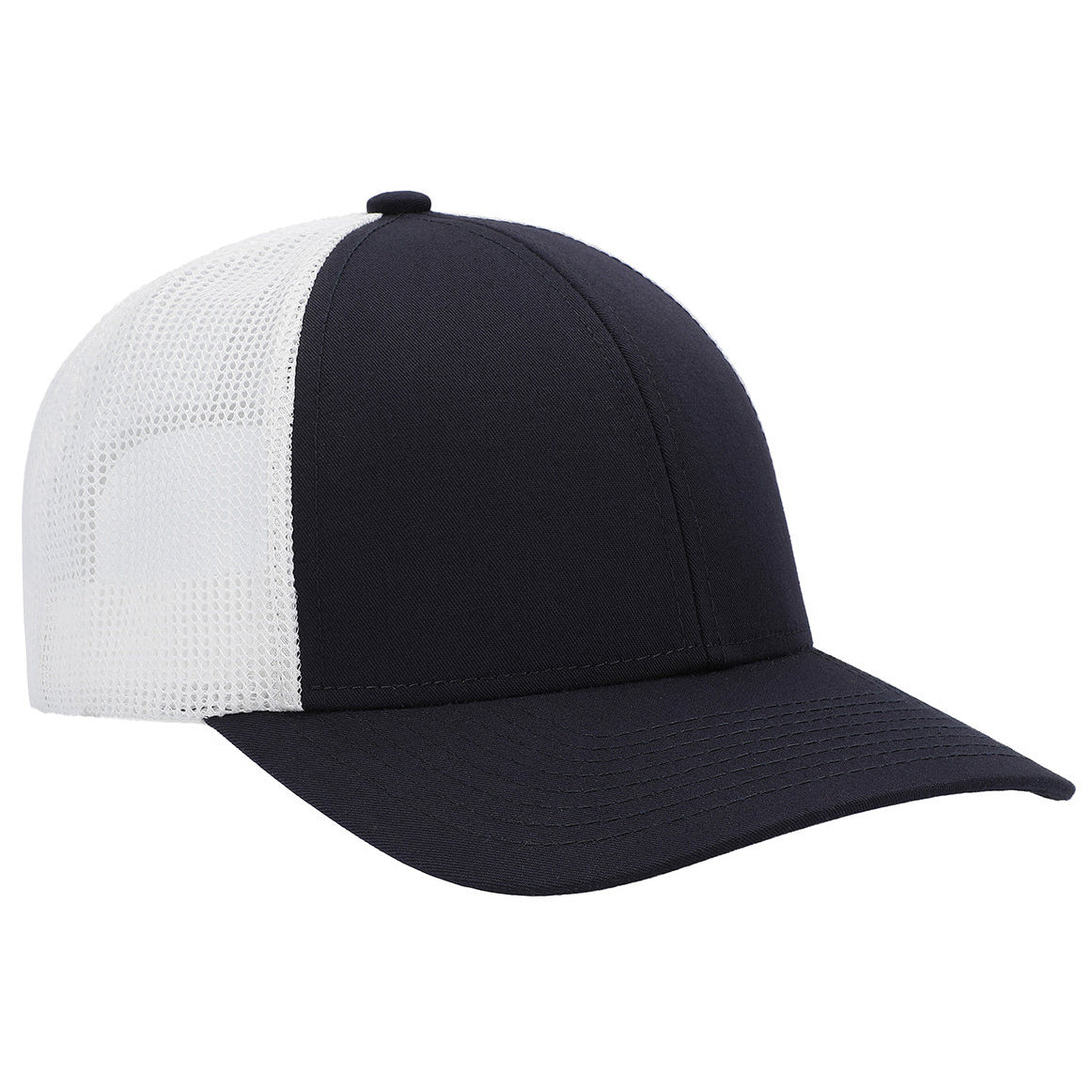 Black/White/Black Ball Cap - Pacific Headwear - Low-Pro Trucker