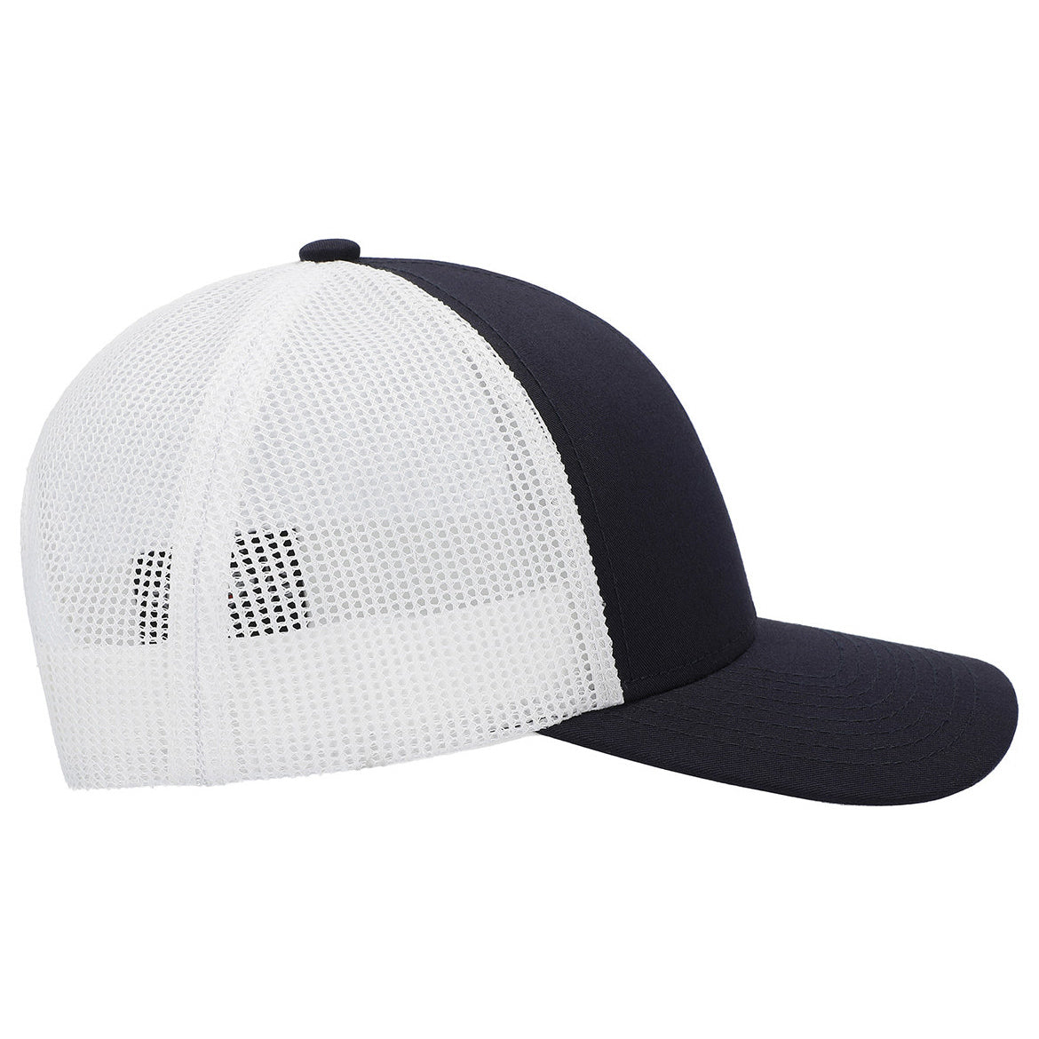 Black/White/Black Ball Cap - Pacific Headwear - Low-Pro Trucker