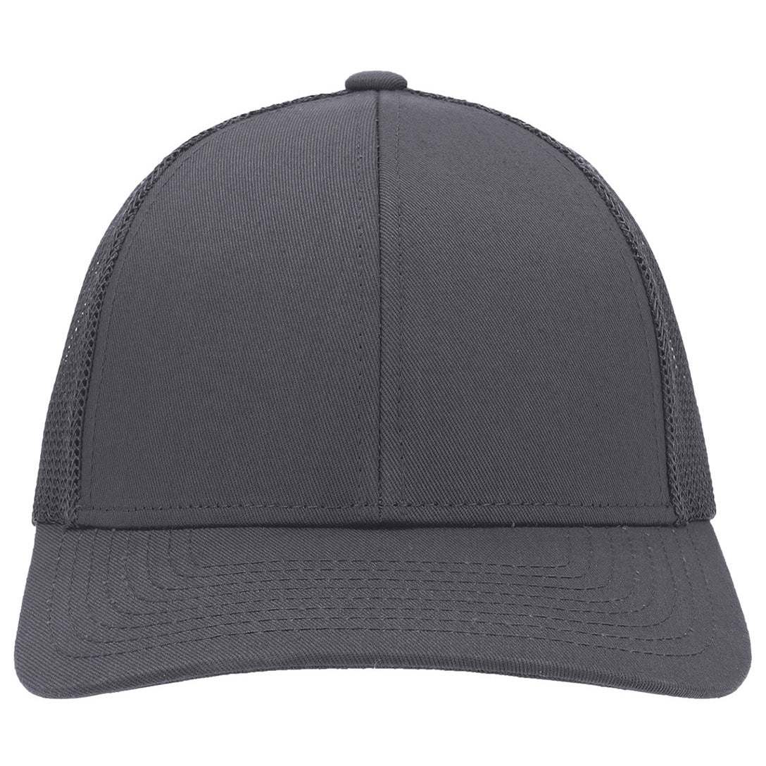 Black/White/Black Ball Cap - Pacific Headwear - Low-Pro Trucker