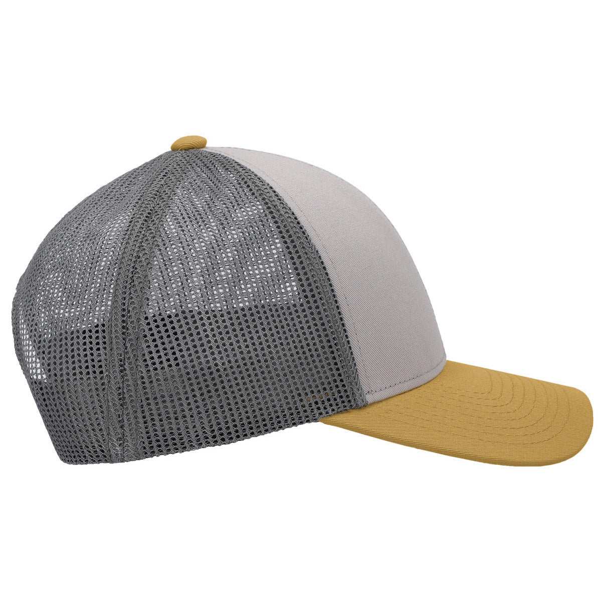 Black/White/Black Ball Cap - Pacific Headwear - Low-Pro Trucker