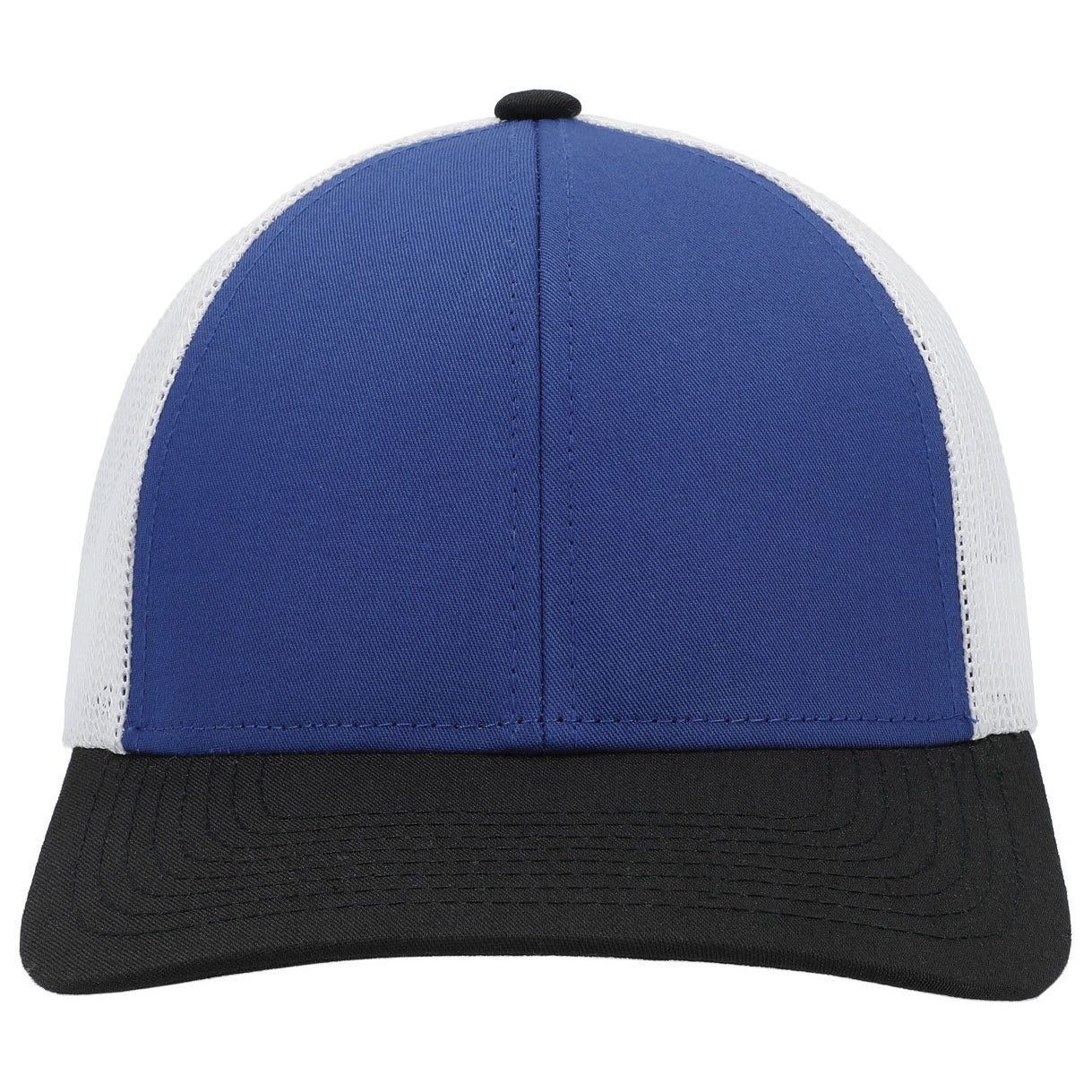 Black/White/Black Ball Cap - Pacific Headwear - Low-Pro Trucker