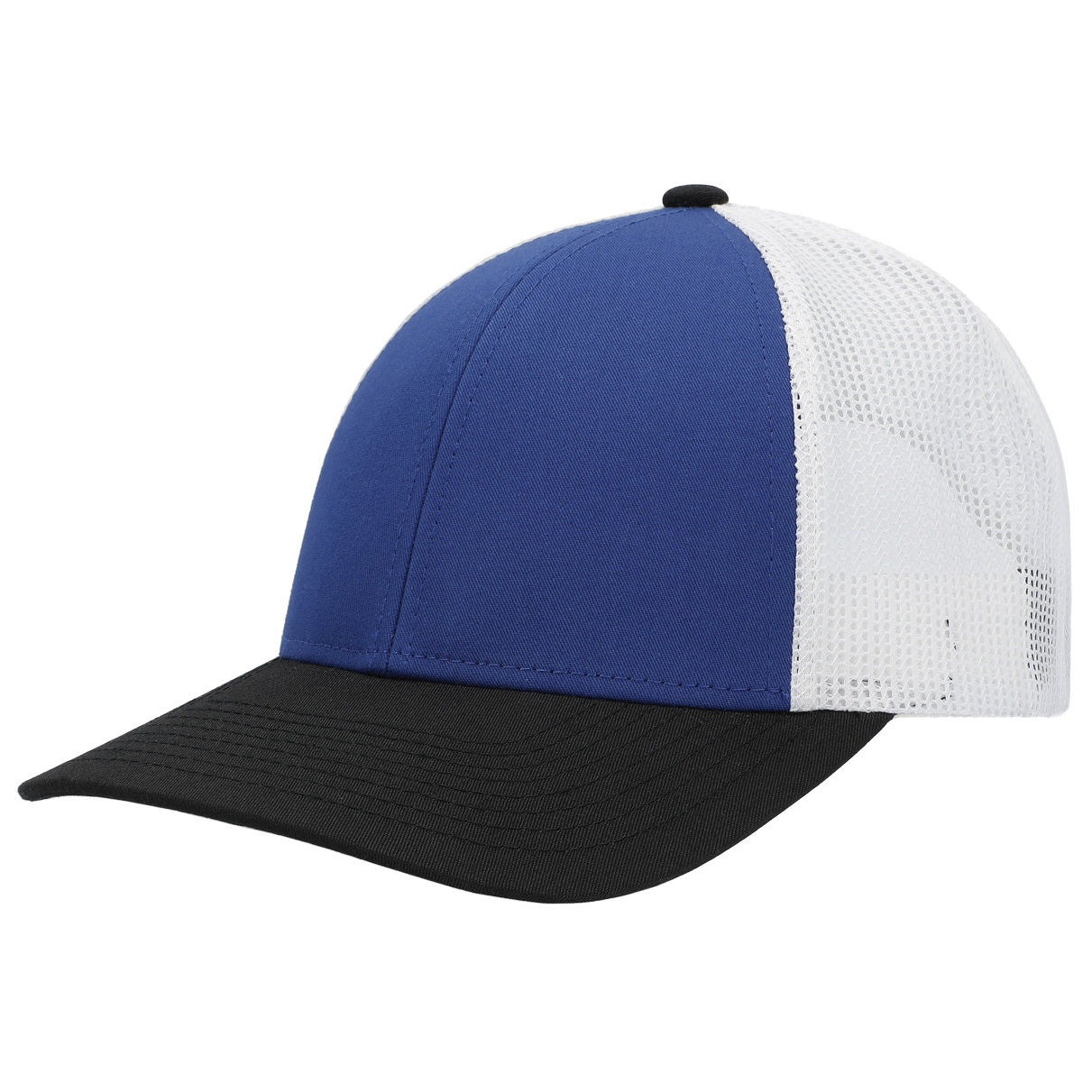 Black/White/Black Ball Cap - Pacific Headwear - Low-Pro Trucker
