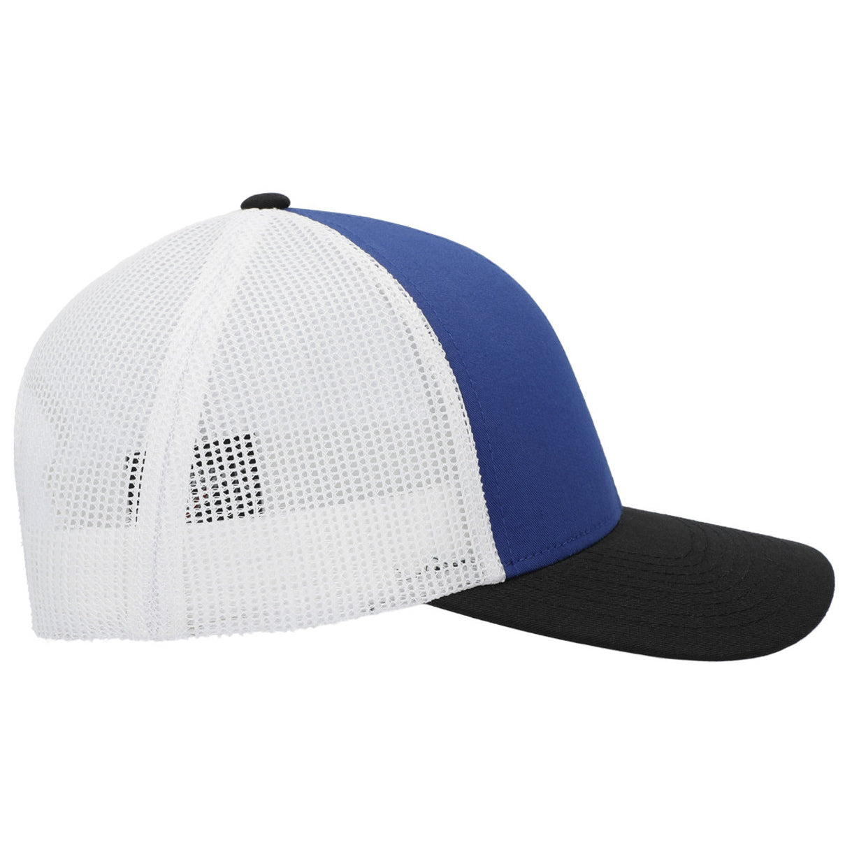 Black/White/Black Ball Cap - Pacific Headwear - Low-Pro Trucker
