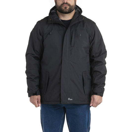 Black Waterproof Jacket - Berne - Durable Nylon