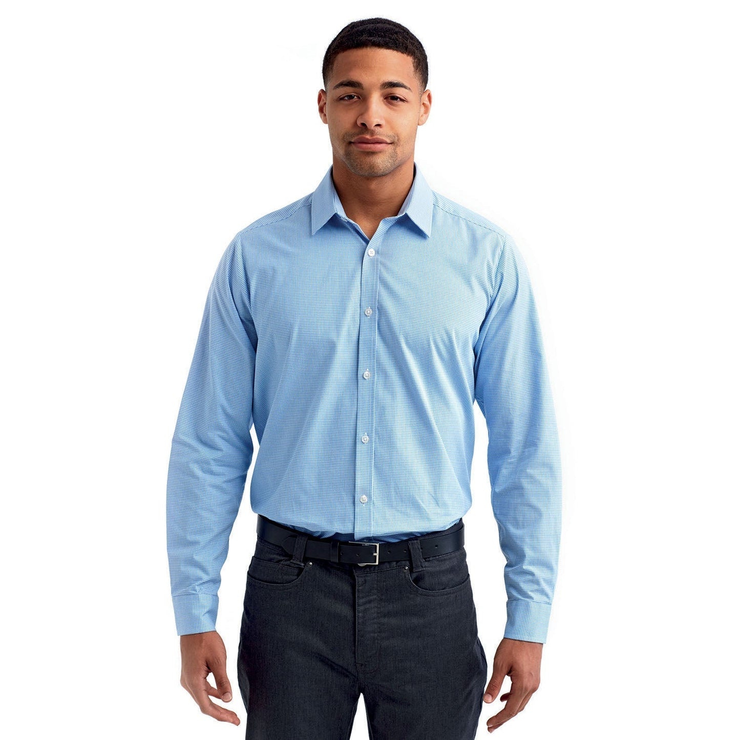 Black/White Button Up Shirt - Reprime - Gingham Cotton