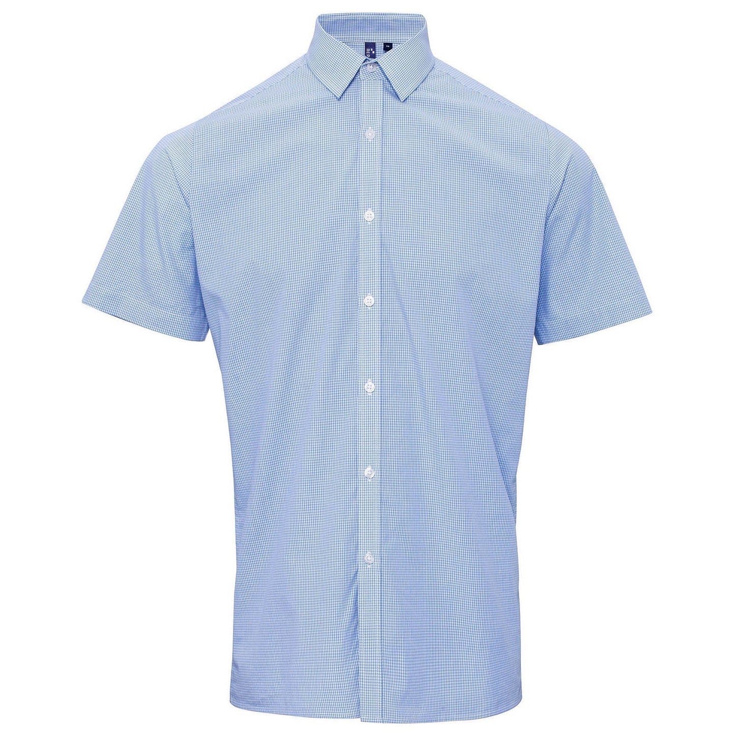 Black/White Button Up Shirt - Reprime - Microcheck Cotton