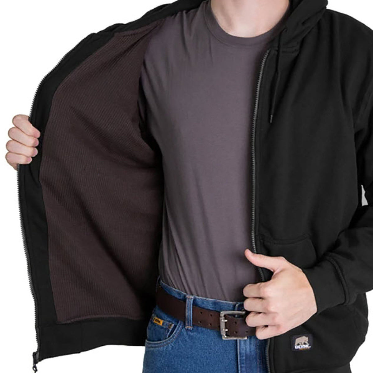 Black Sweatshirts - Berne - Thermal Lined Comfort