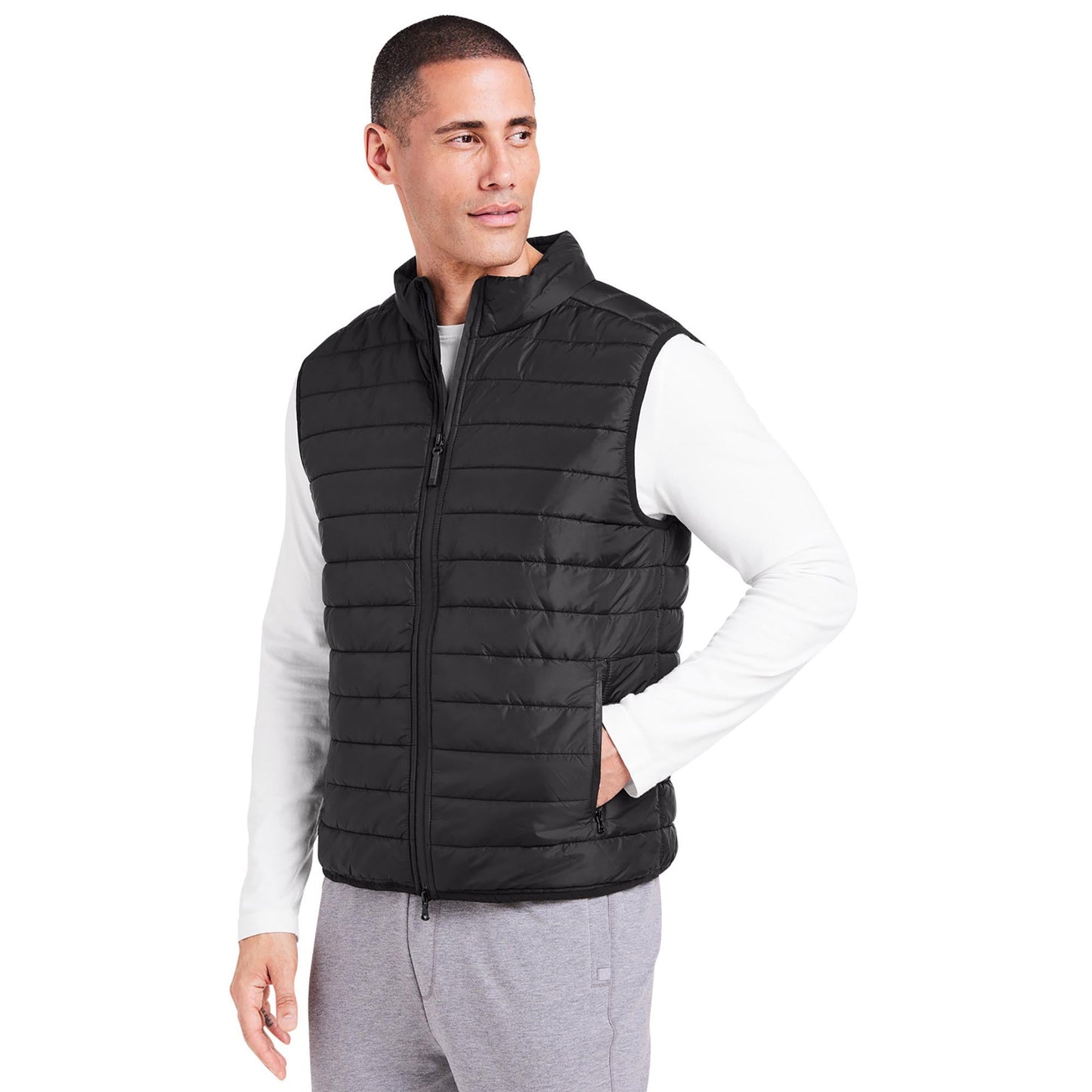 Black Quilted Vest - Tasc - Eco-Friendly Design