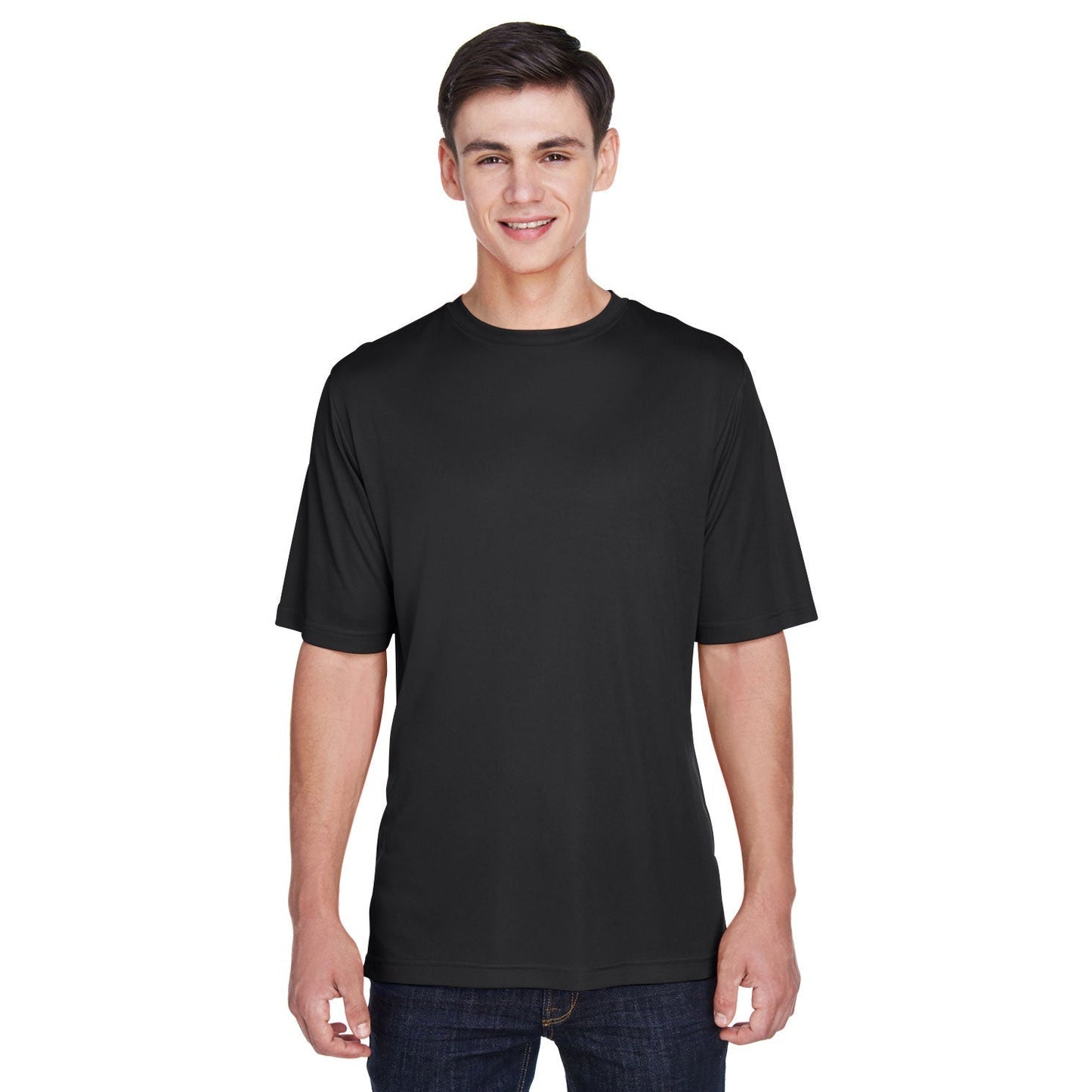 Black T-Shirts - Team 365 - Moisture-Wicking Performance
