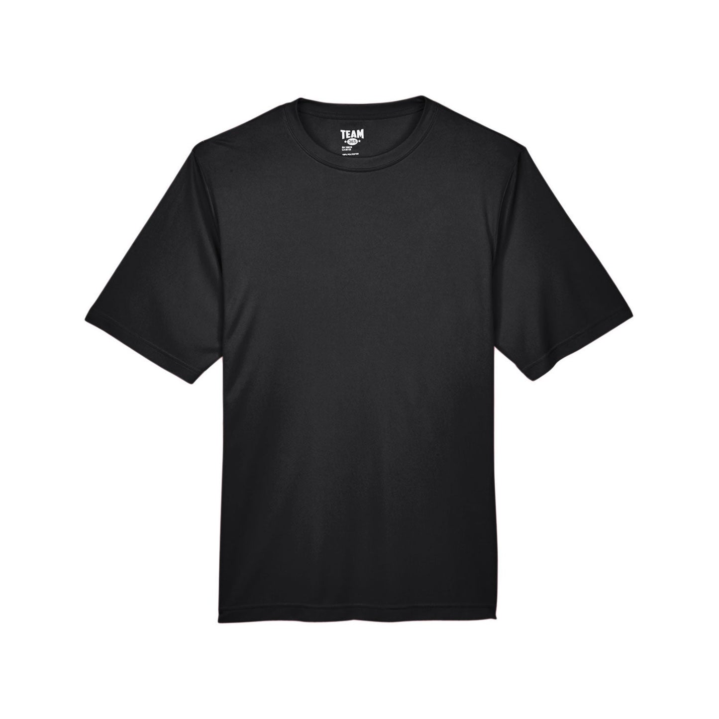 Black T-Shirts - Team 365 - Moisture-Wicking Performance