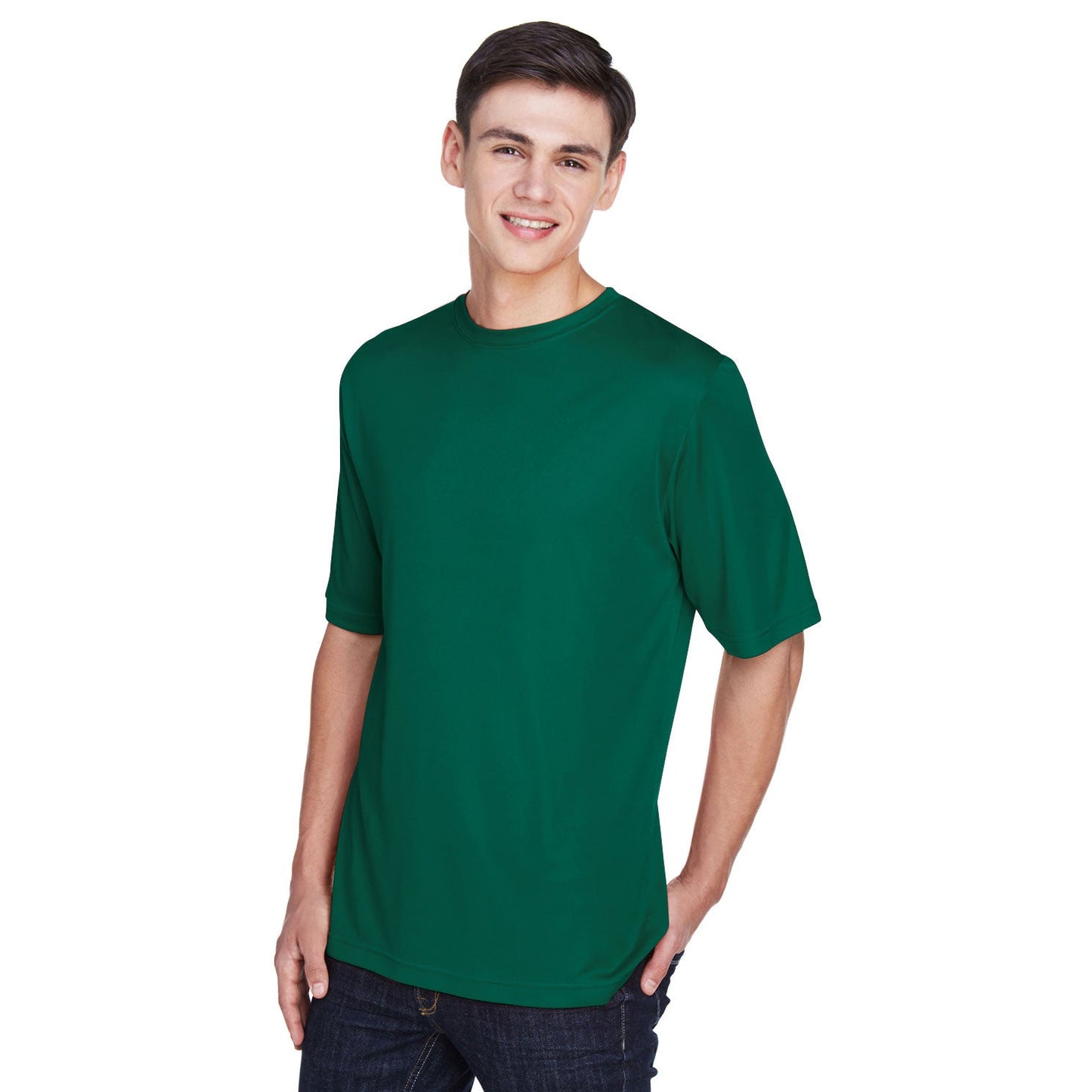 Black T-Shirts - Team 365 - Moisture-Wicking Performance