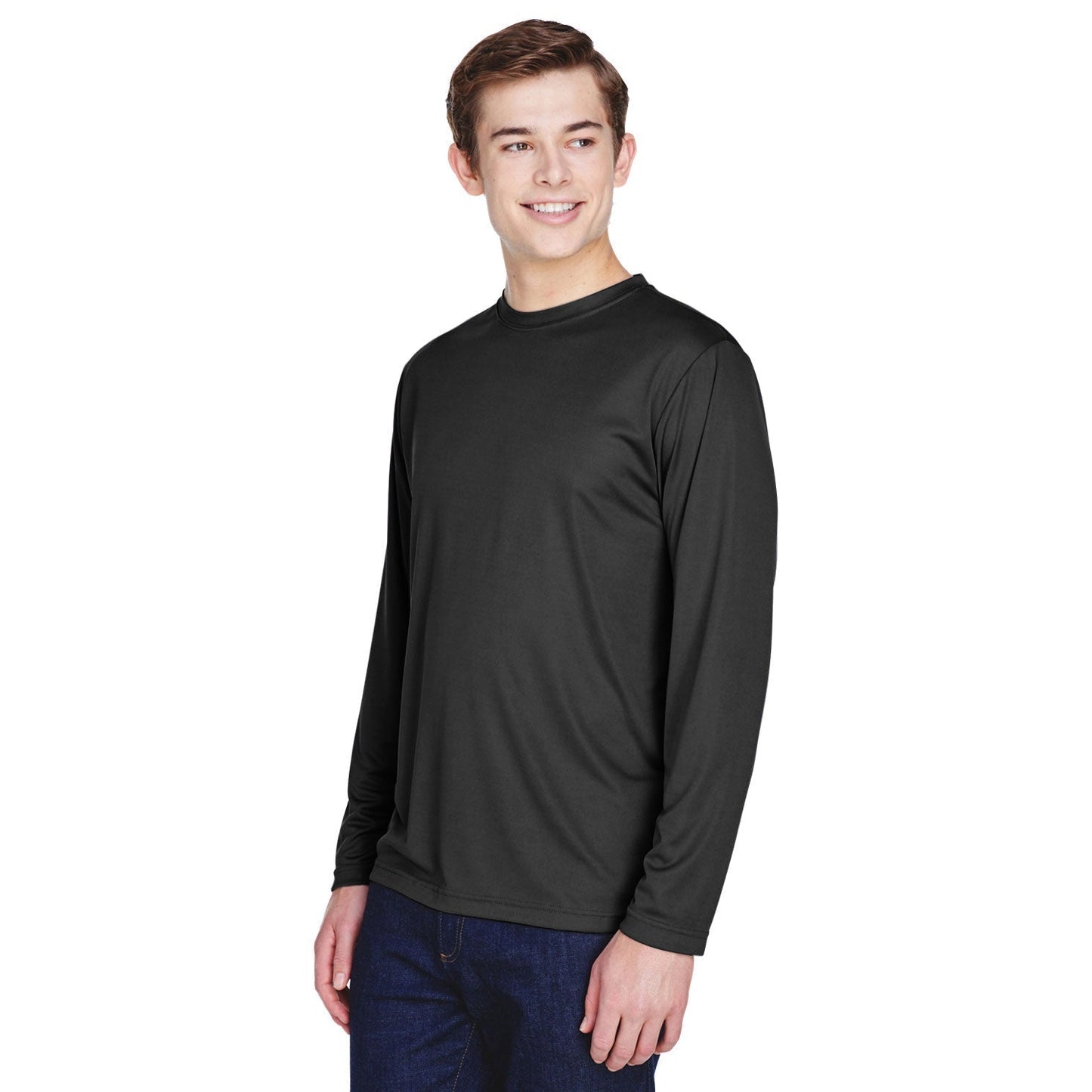 Black T-Shirts - Team 365 - Moisture-Wicking Performance