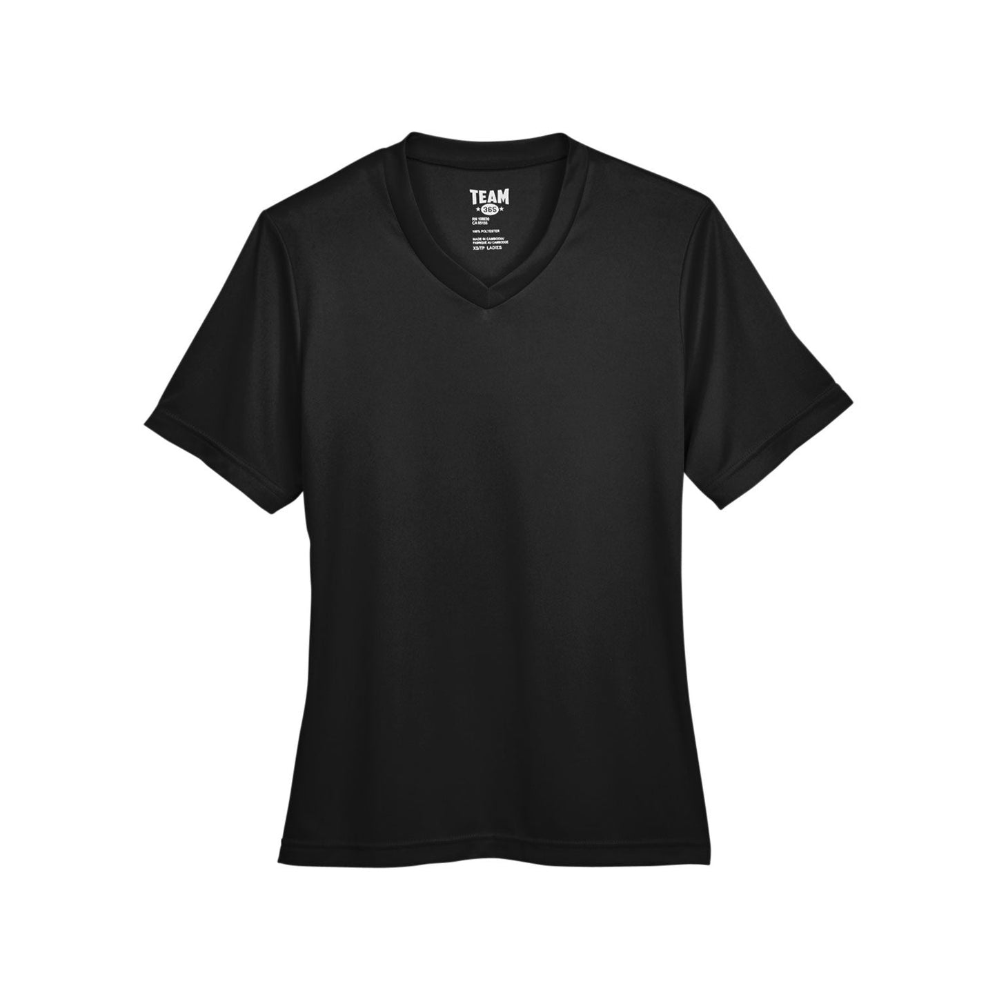 Black Performance T-Shirts - Team 365 - Moisture-Wicking