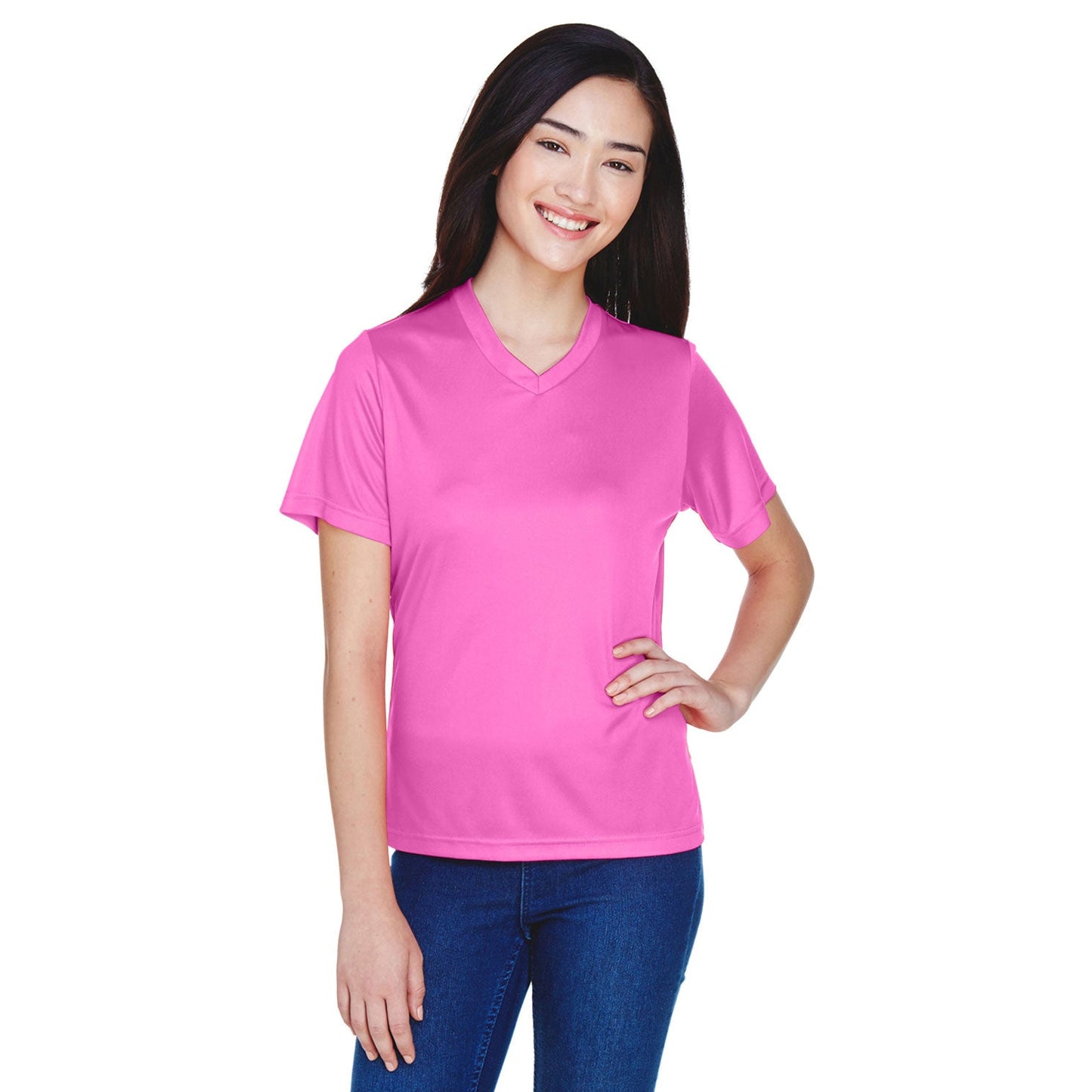 Black Performance T-Shirts - Team 365 - Moisture-Wicking