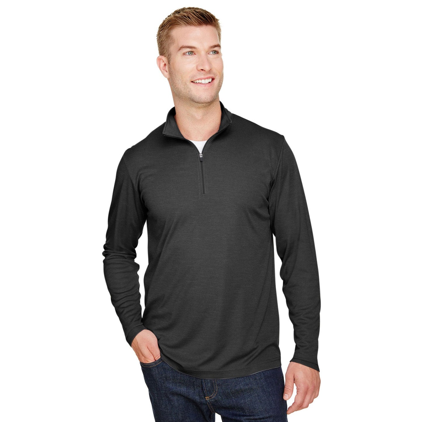 Black Heather Sweatshirt - Team 365 - Sonic Performance