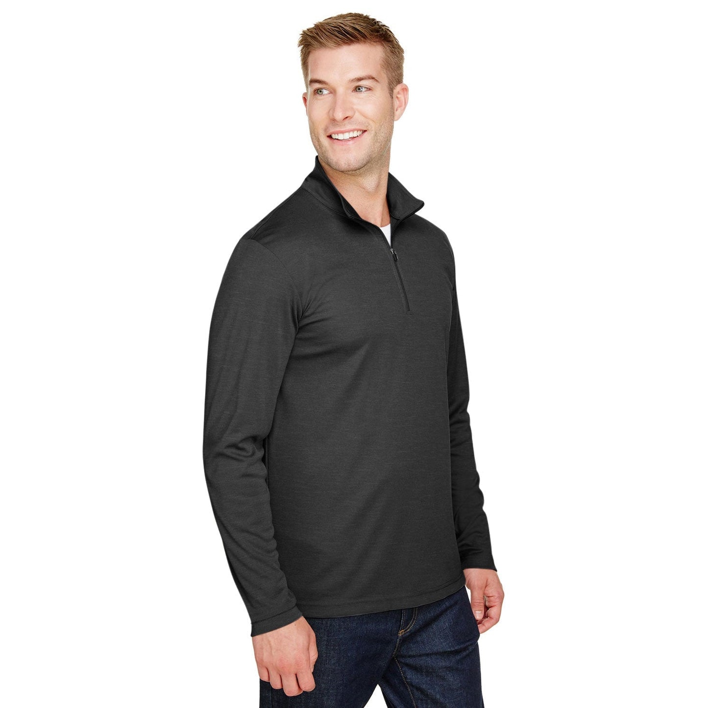 Black Heather Sweatshirt - Team 365 - Sonic Performance