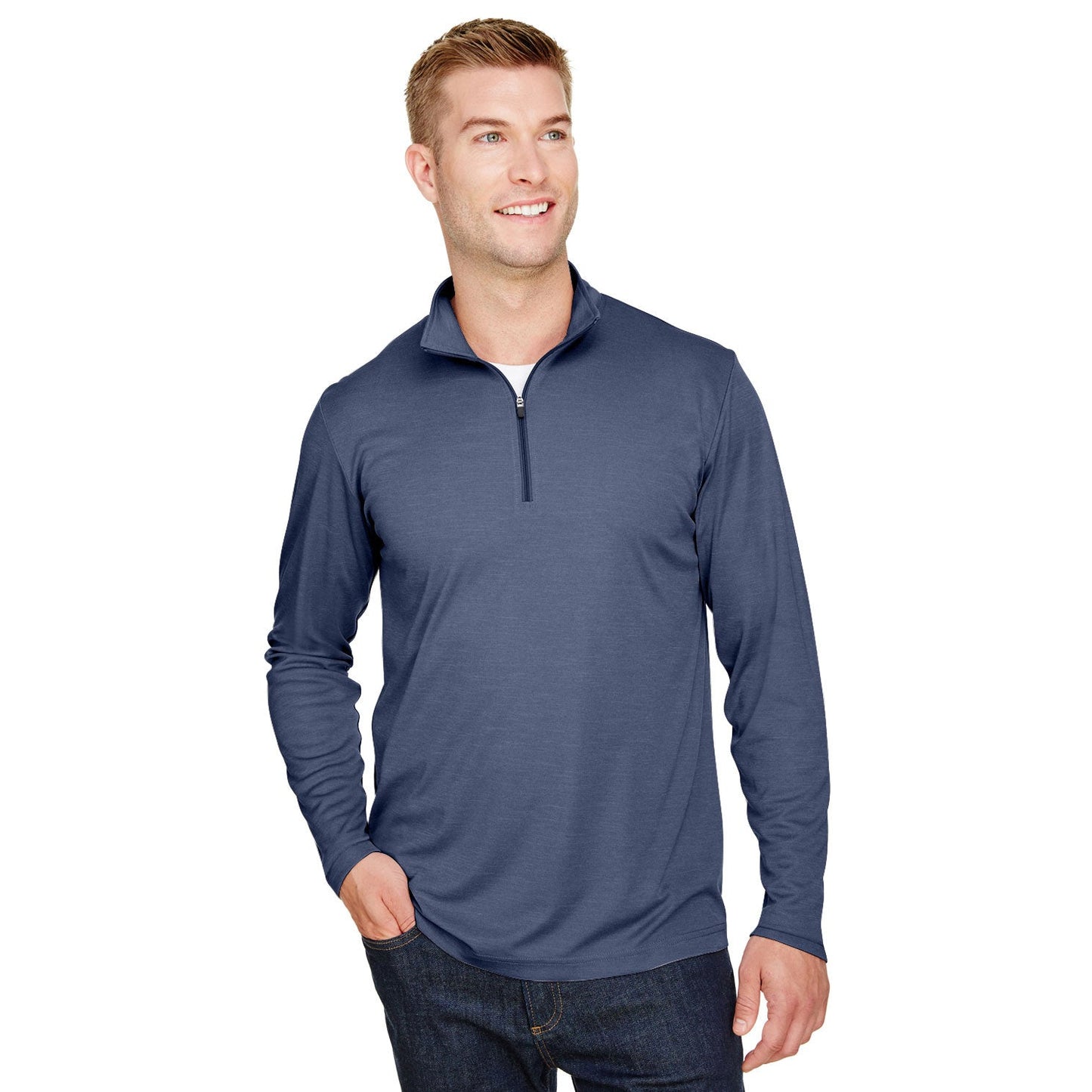 Black Heather Sweatshirt - Team 365 - Sonic Performance