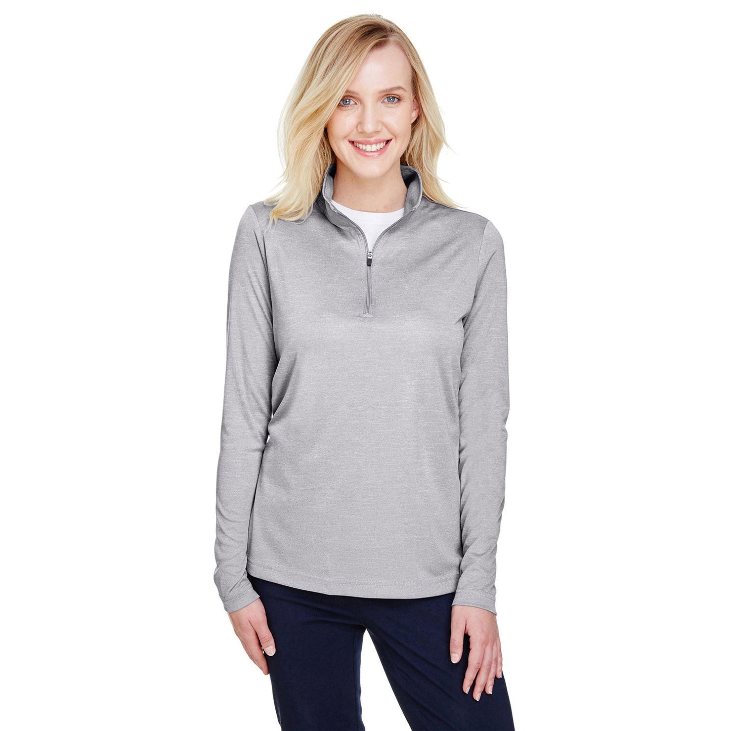 Black Heather Sweatshirt - Team 365 - Performance Fabric